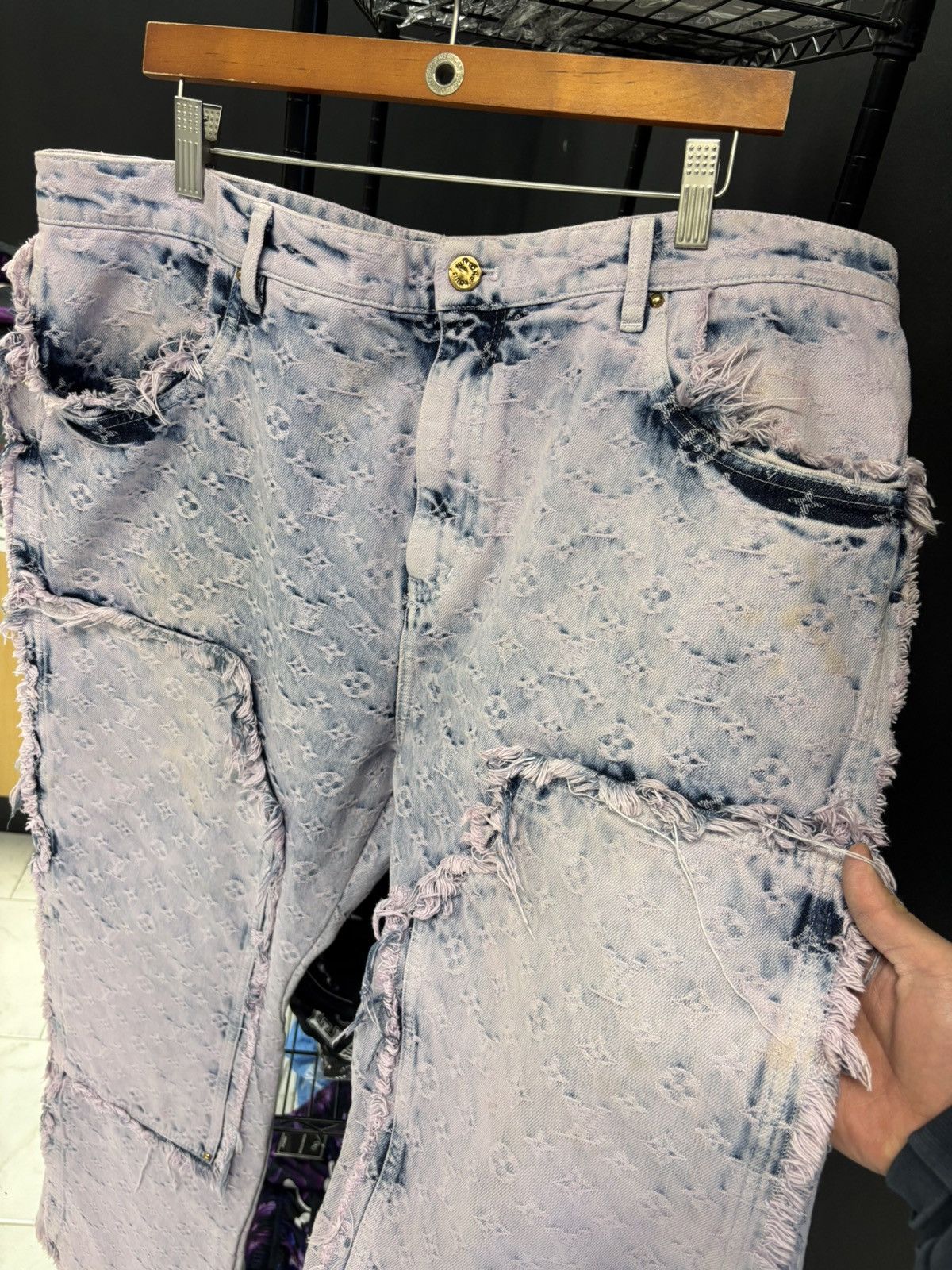 Louis Vuitton Louis Vuitton SS23 Virgil Abloh Carpenter Denim fringe Size US 38 / EU 54 - 2 Thumbnail