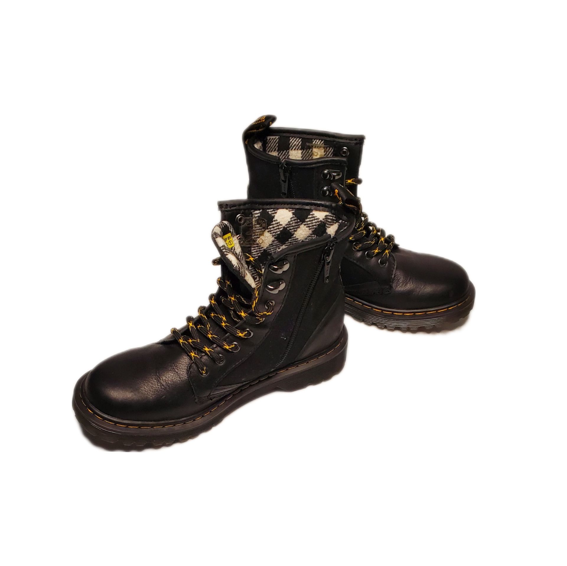 Vintage Doc Martens Canvas and Leather Youth Boots Size US 4.5 / IT 34.5 - 6 Thumbnail
