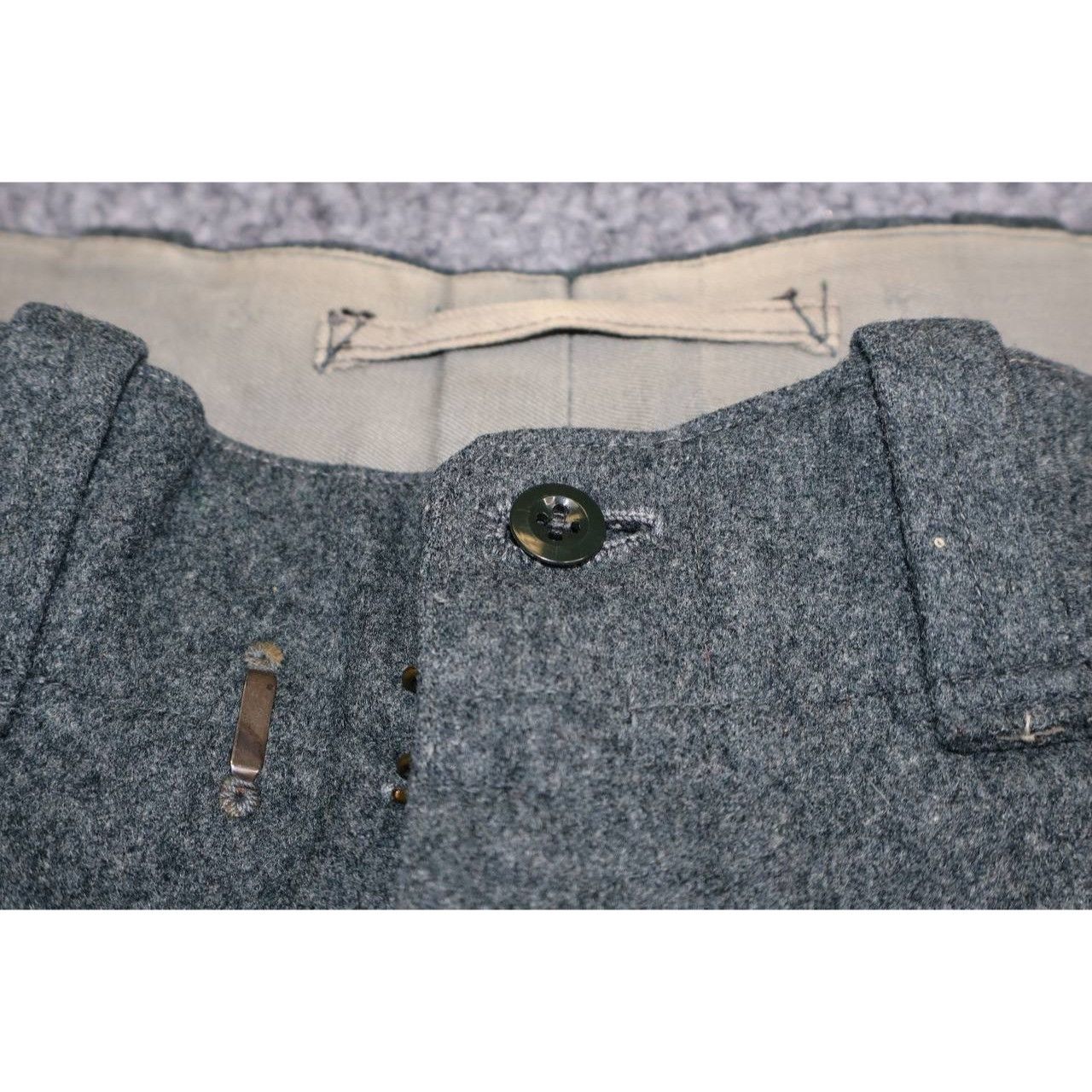 Vintage Vintage 1940s Military Wool Trousers Gray High Waisted Size US 34 / EU 50 - 5 Thumbnail