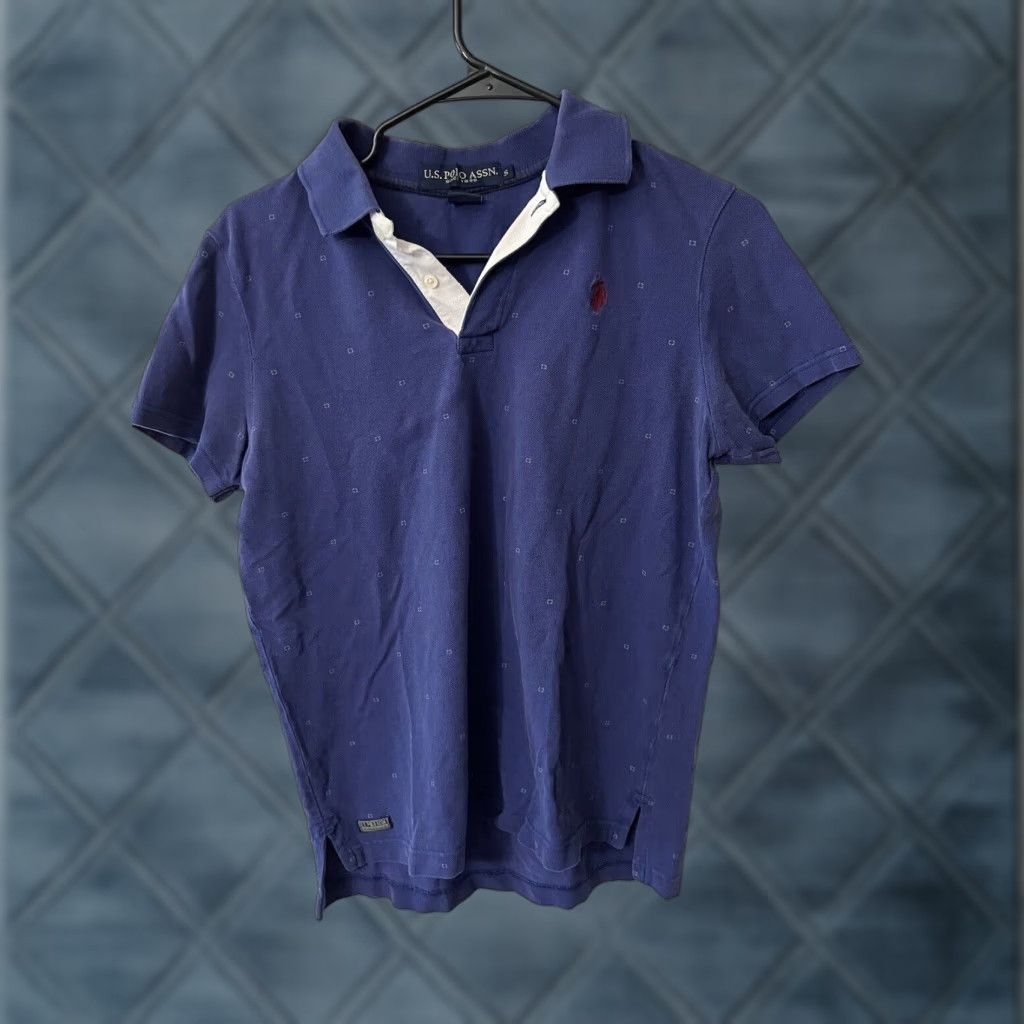 Vintage US Polo Assn Polo Shirt Mens S Blue Short Sleeve Collared 100% Cotton Logo Size US S / EU 44-46 / 1 - 1 Thumbnail
