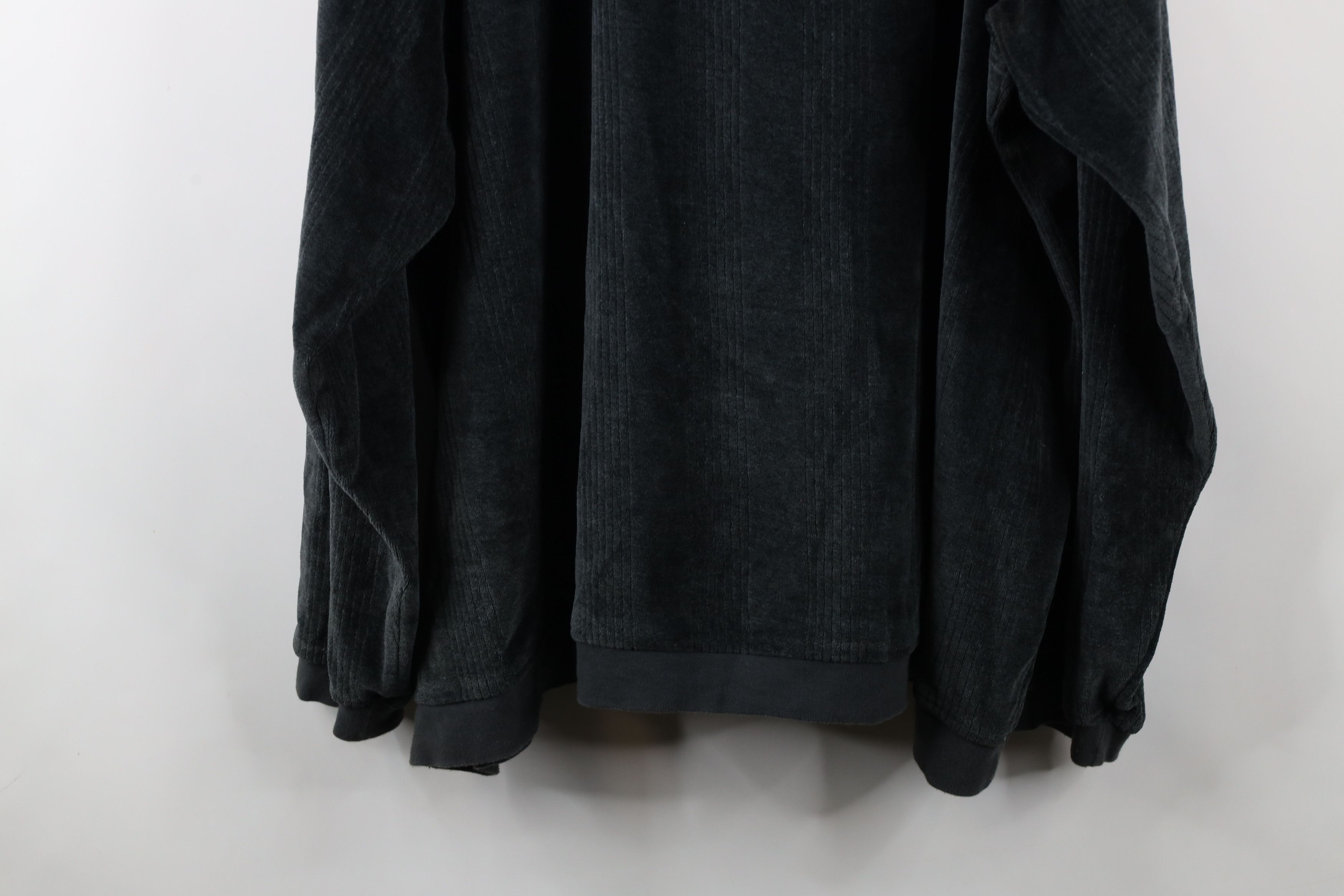 Vintage Vinage 90s Streetwear Velour Pullover Polo Shirt Gray Size US XXL / EU 58 / 5 - 13 Thumbnail
