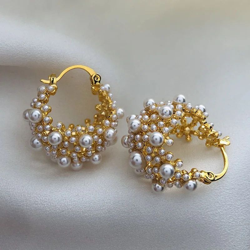 Other Irregular Metal Pearl Earrings Size ONE SIZE - 2 Thumbnail