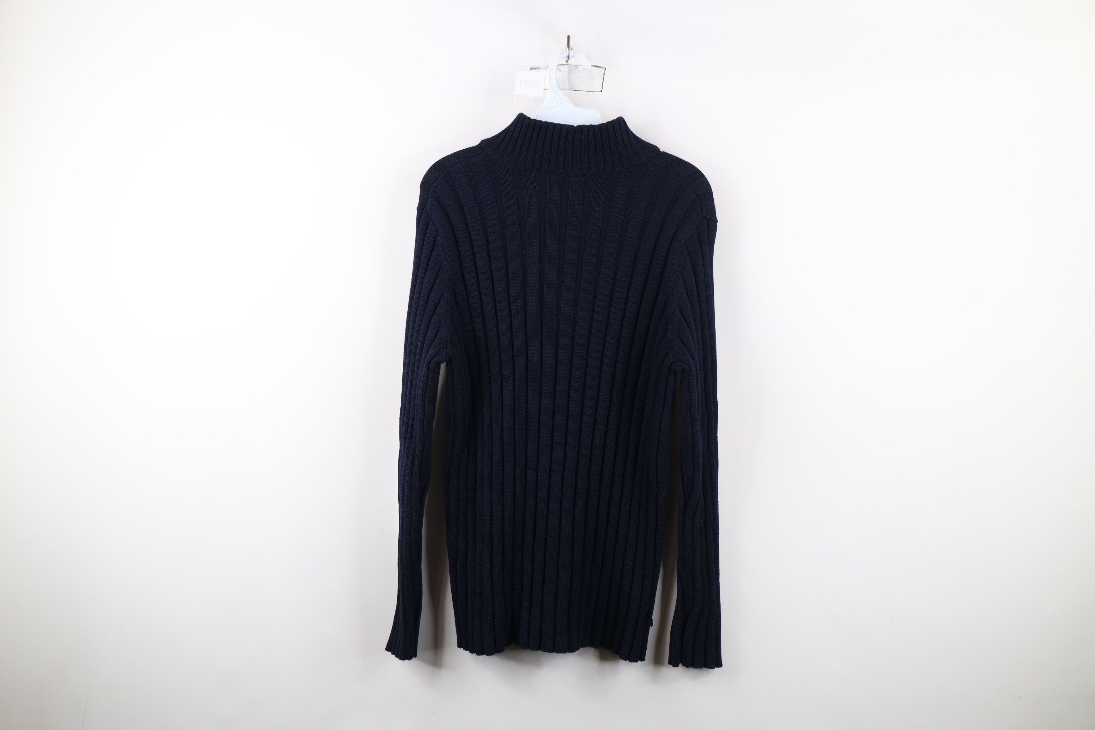 Ralph Lauren × Vintage Vintage 90s Ralph Lauren Cotton Ribbed Knit Half Zip Sweater Size S / US 4 / IT 40 - 11 Thumbnail