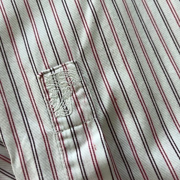 Versace Versace Collection Striped Button Down Embroidered Logo Men' Size US M / EU 48-50 / 2 - 4 Thumbnail