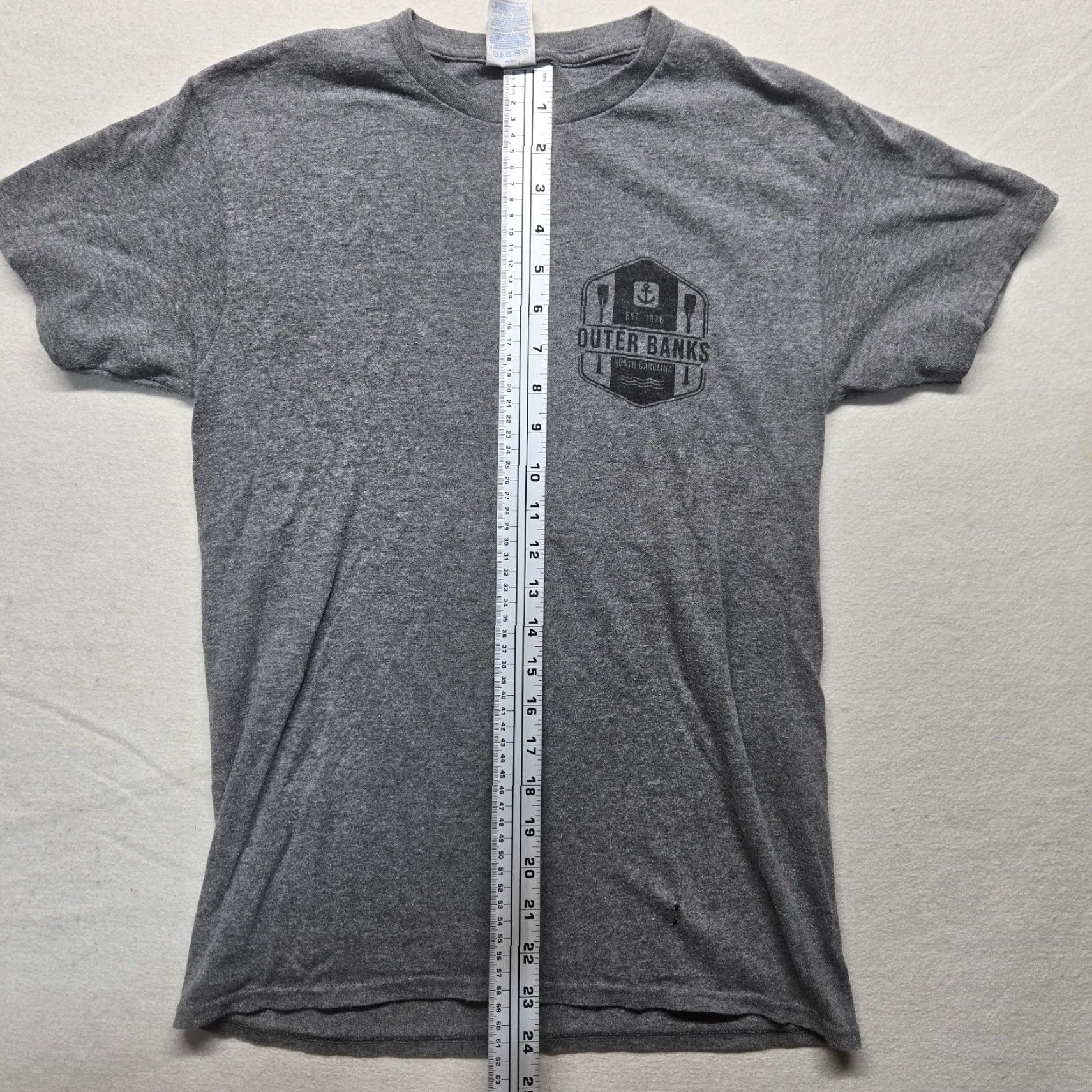 Gildan Gildan OBX Shirt Mens S Gray Short Sleeve Outer Banks T Shirt Small Size S T-Shirt Size US S / EU 44-46 / 1 - 7 Thumbnail