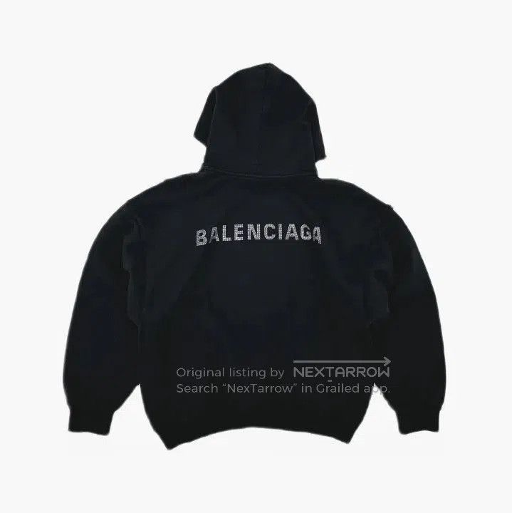 Balenciaga Balenciaga Black Oversized Hoodie with Logo. Size US XS / EU 42 / 0 - 3 Thumbnail