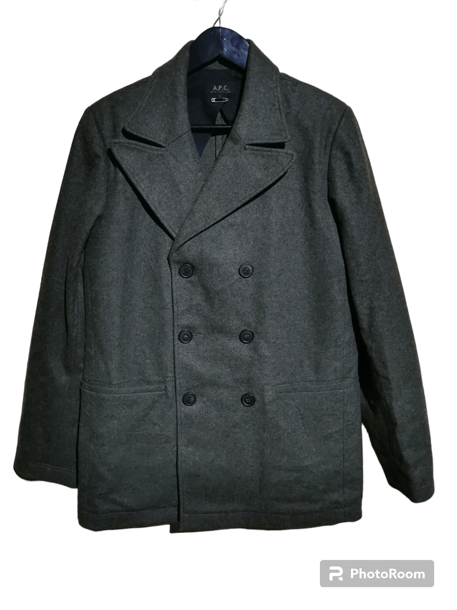 image of A P C Double Breasted Wool Jacket, Men's (Size Small)