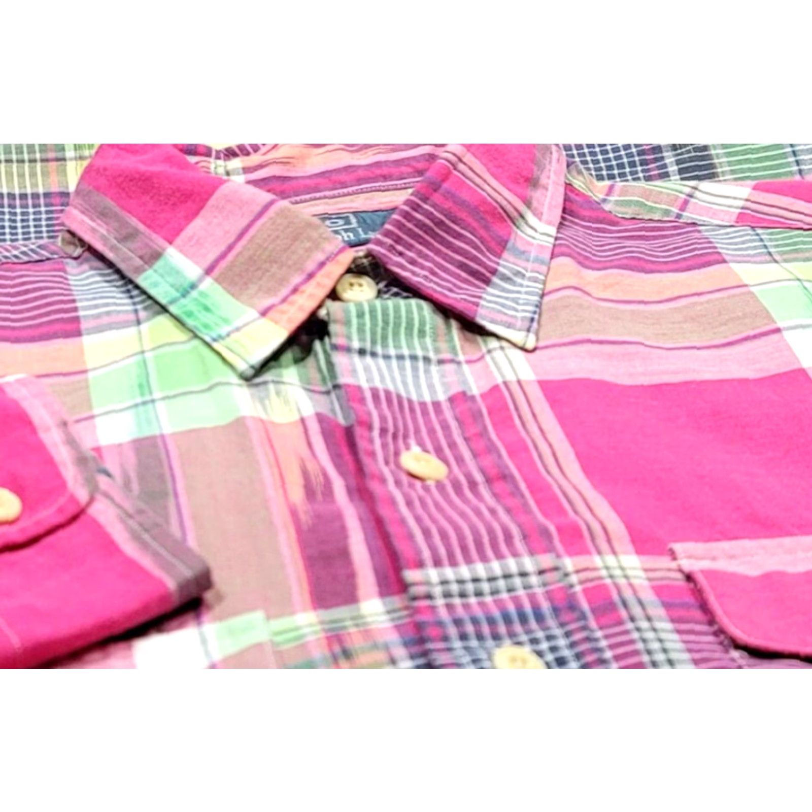Polo Ralph Lauren VINTAGE Polo Ralph Lauren Madres Plaid Aztec Navajo Button Up Shirt Mens S Roll Tab Size US S / EU 44-46 / 1 - 3 Thumbnail