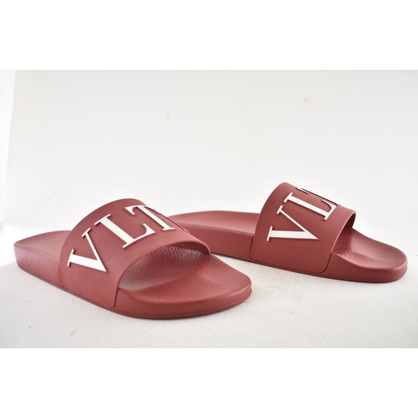 Valentino Valentino Garavani VLTN Red White Logo Pool Slide 44 11 Size US 11 / EU 44 - 3 Thumbnail