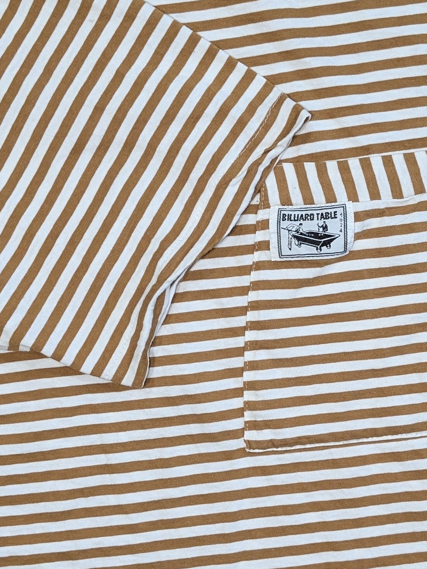 Vintage Vintage Billiard Table yellow striped t-shirt Size US L / EU 52-54 / 3 - 3 Thumbnail