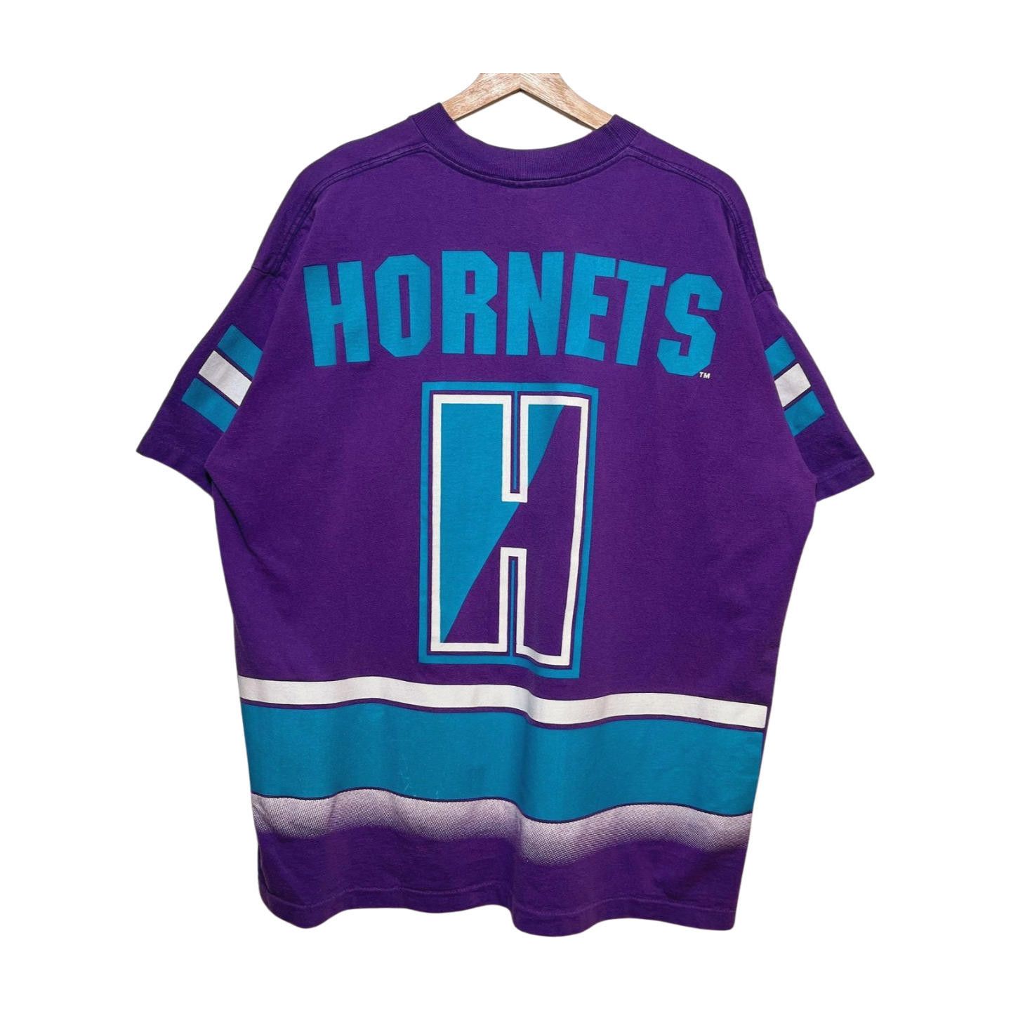 Salem Sportswear × Vintage Vintage 90s NBA Charlotte Hornets Salem T-shirt XL Size US XL / EU 56 / 4 - 3 Thumbnail