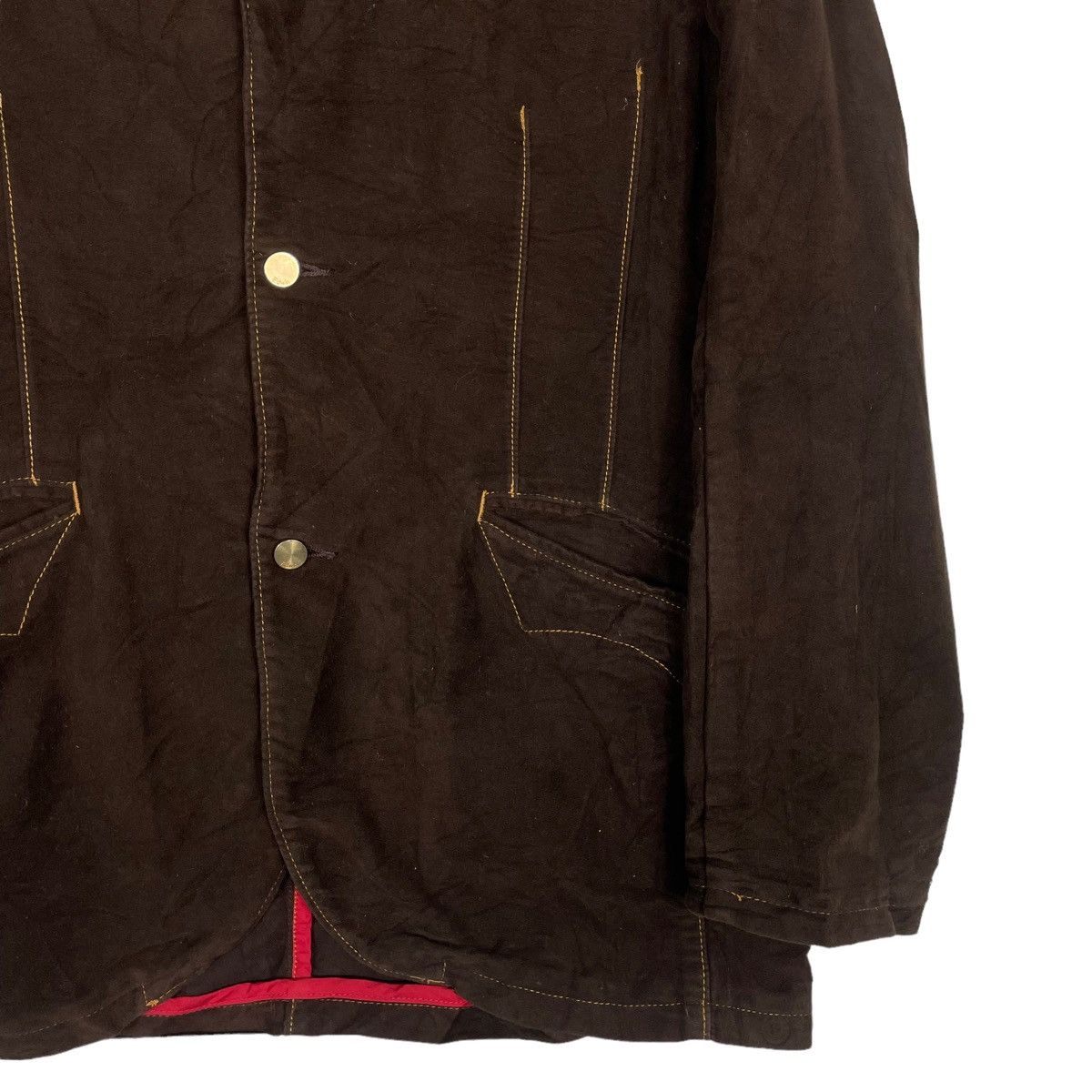 Edwin × Japanese Brand 💥EDWIN RICH BROWN CHORE BUTTON JACKET Size US L / EU 52-54 / 3 - 4 Thumbnail