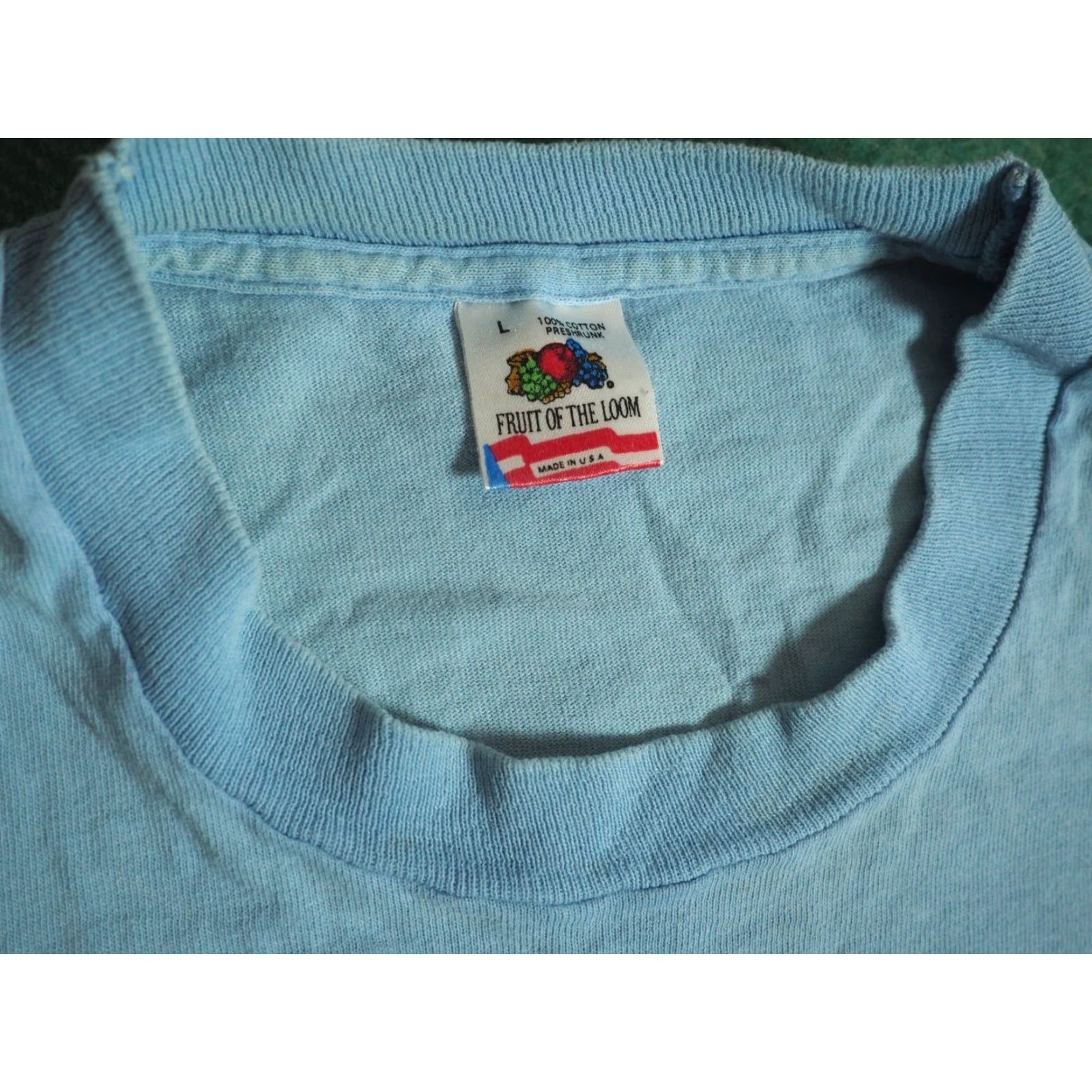 Fruit Of The Loom VTG 90s Fruit of the Loom Seattle Census Faded Blue Grunge Tee T-Shirt Mens L Shirt 90s Logo Short Sleeve Crew Neck Cotton Vintage Size US L / EU 52-54 / 3 - 4 Thumbnail