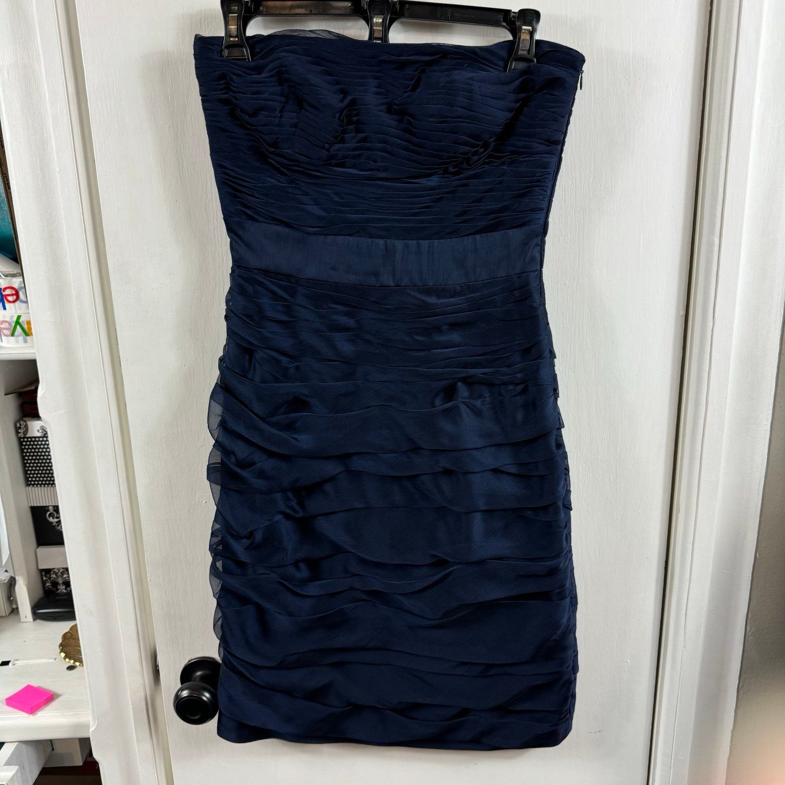 Monique Lhuillier Monique Lhuillier Dress Strapless Ruched Bridesmaids Cockta Size XS / US 0-2 / IT 36-38 - 3 Thumbnail
