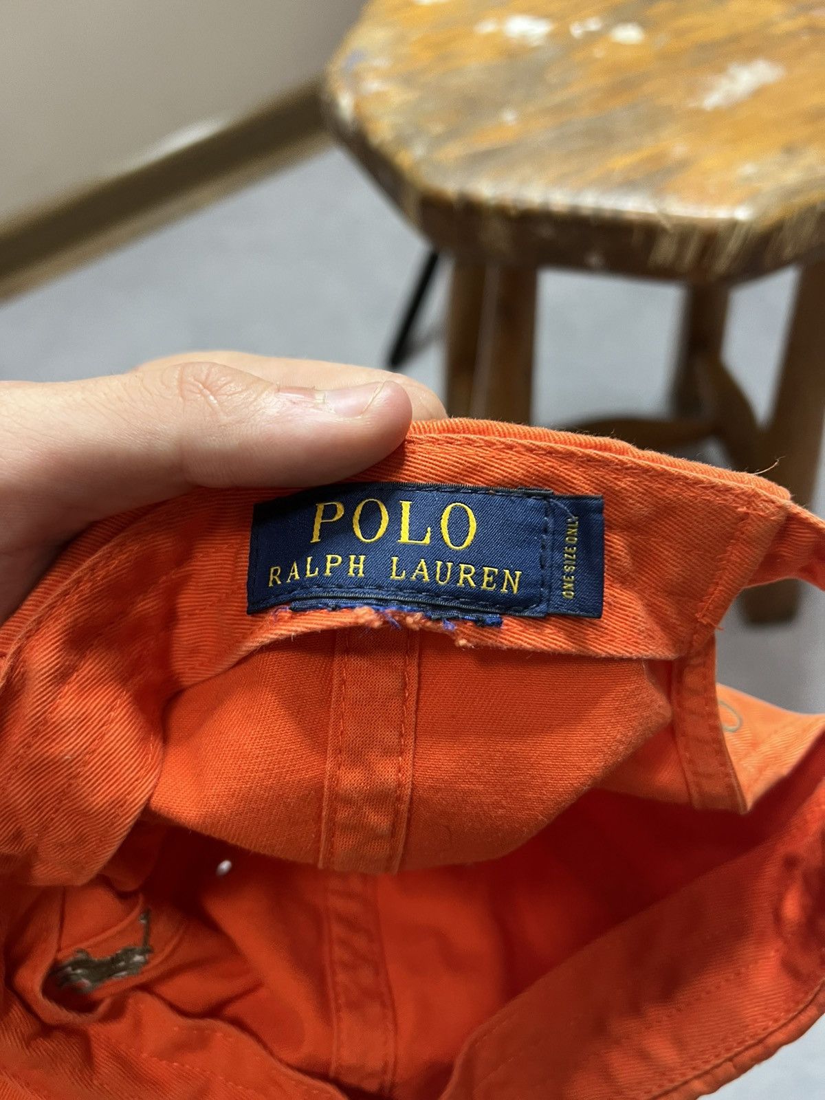 Polo Ralph Lauren Vintage Polo Ralph Lauren Orange Adjustable Cap Size ONE SIZE - 6 Thumbnail