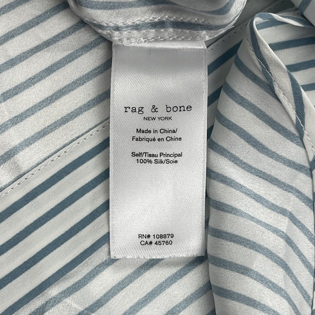 Rag & Bone Rag Bone New York Stripped Silk Button Down Shirt Size US L / EU 52-54 / 3 - 11 Thumbnail