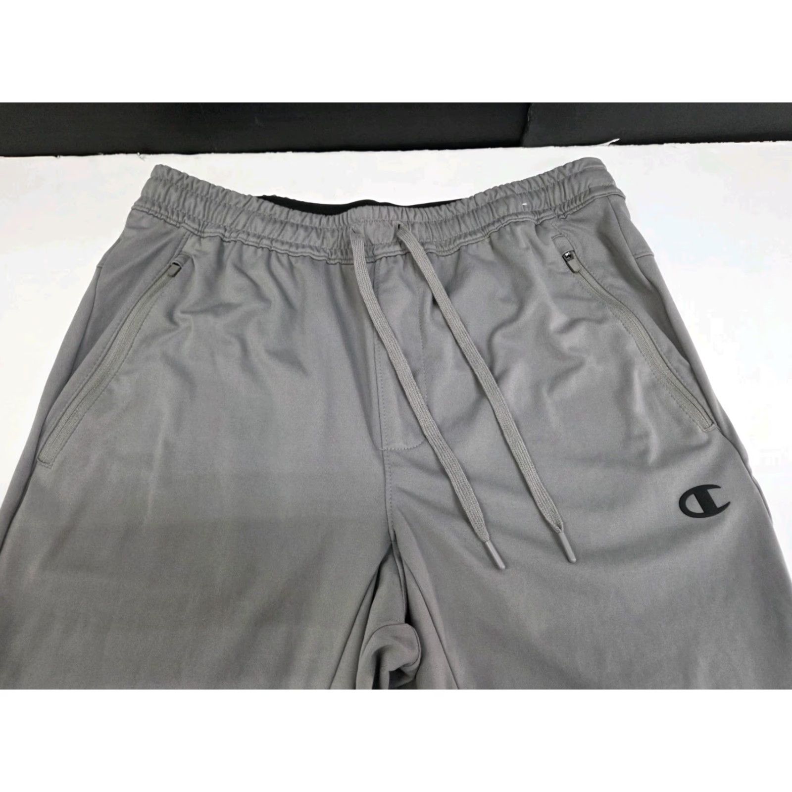 Champion Champion Men's Grey Sweatpants Zip Pockets/Legs Drawstring Nylon Blend M Size US 31 - 3 Thumbnail
