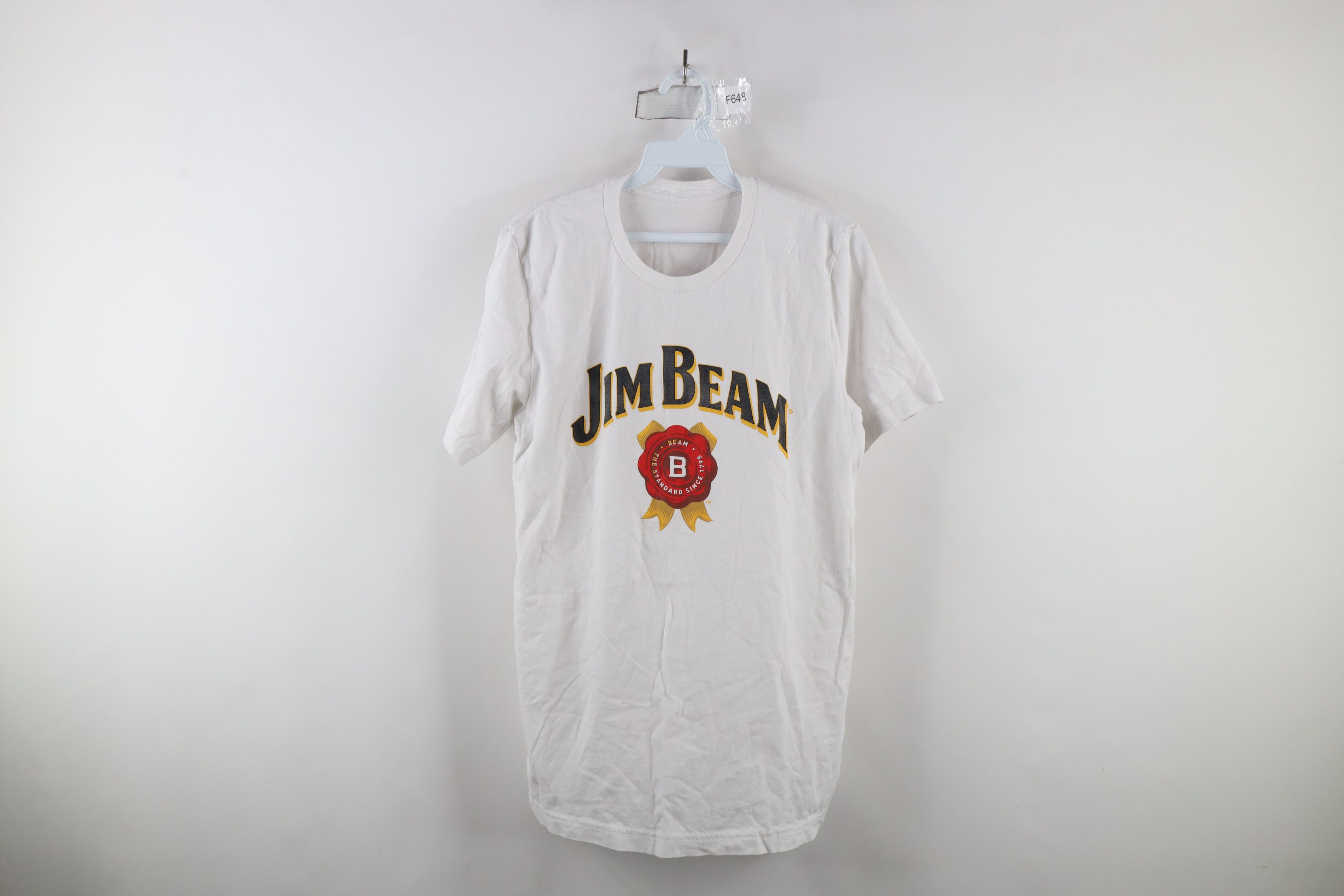 Vintage Vintage Jim Beam Whiskey Short Sleeve T-Shirt White Cotton Size US M / EU 48-50 / 2 - 1 Thumbnail