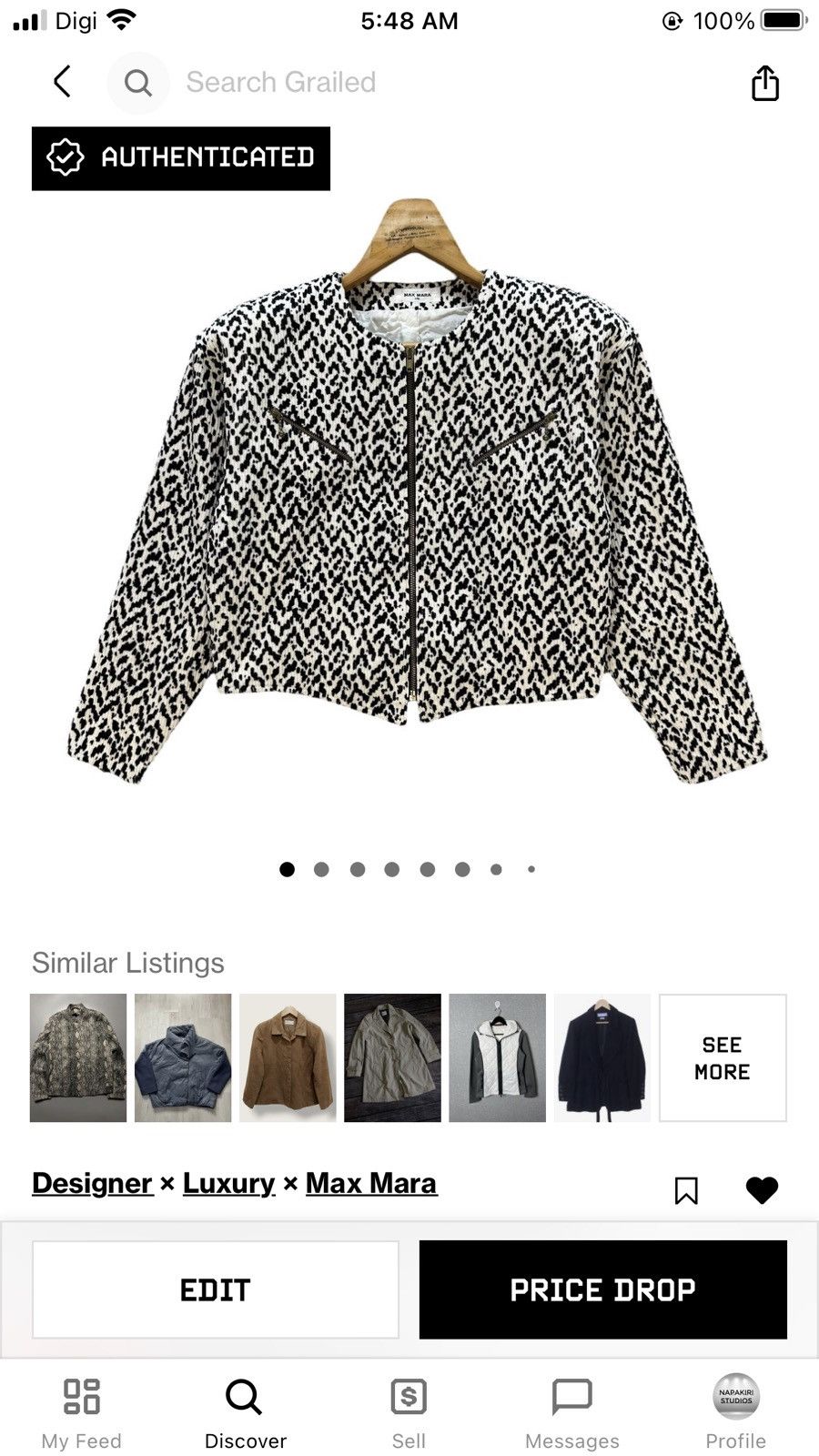 Max Mara Max Mara Belted Cropped Jacket #9135-61 Size S / US 4 / IT 40 - 14 Thumbnail