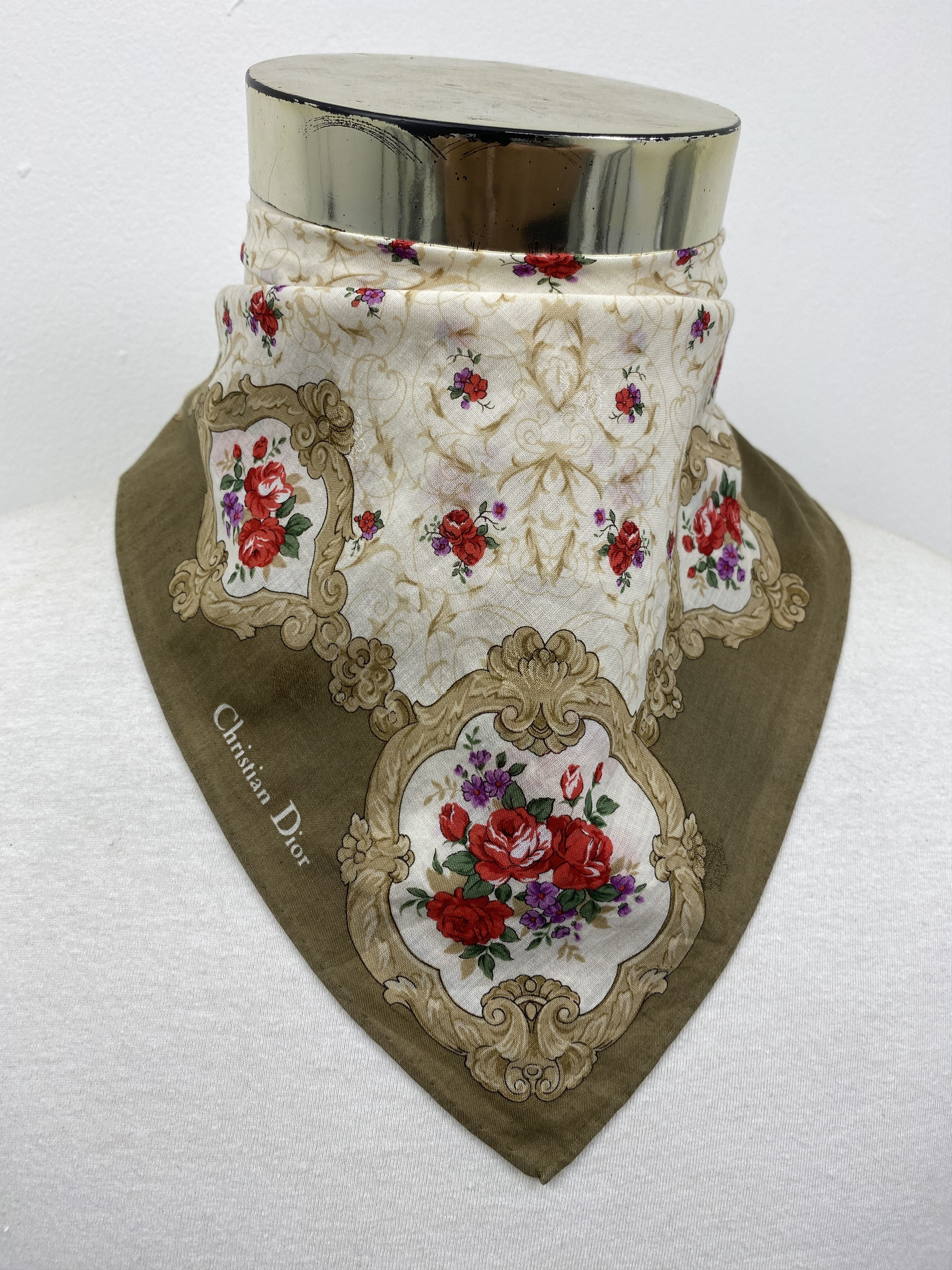 Christian Dior Monsieur Christian Dior Bandana / Handkerchief / Neckerchief HKC0534 Size ONE SIZE - 1 Thumbnail