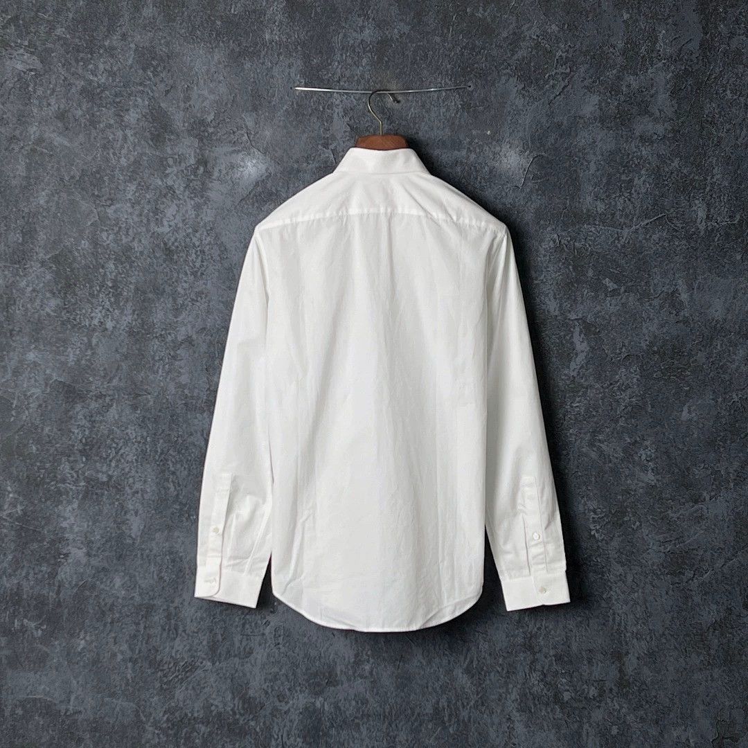 Valentino VALENTINO Men's White Cotton LS Shirt 37 Size US XXS / EU 40 - 2 Thumbnail