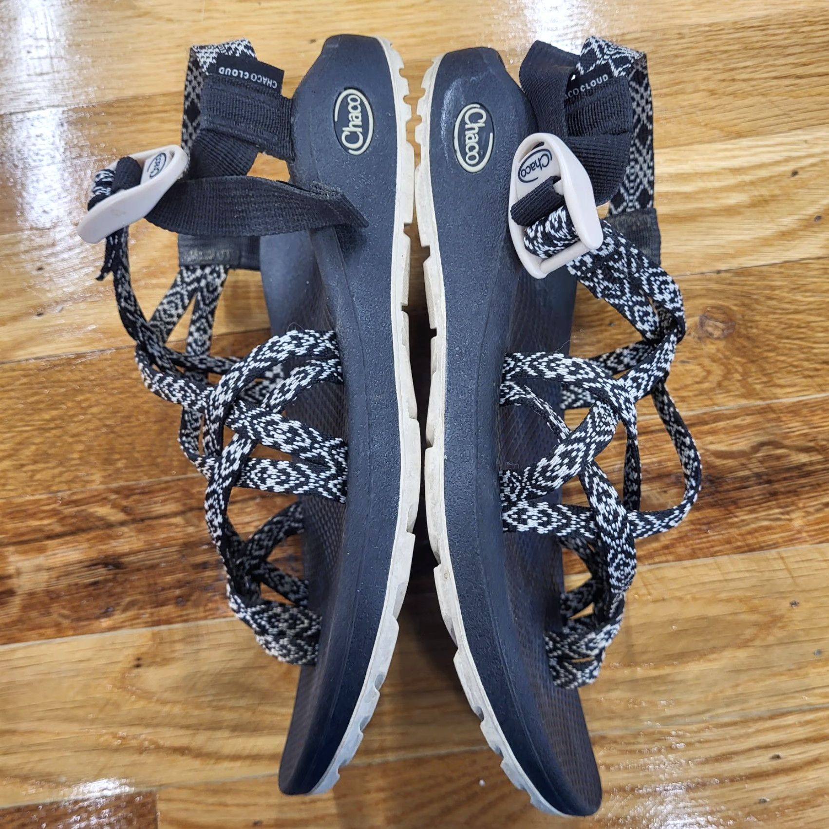 Chaco Chaco Sandal Womens US Size 9 M Zcloud X2 Sport Sandal Webb Angora Black & White Webb Angora Black & White M Womens Sandal Chaco Z/Cloud X2 Size US 9 / IT 39 - 7 Thumbnail