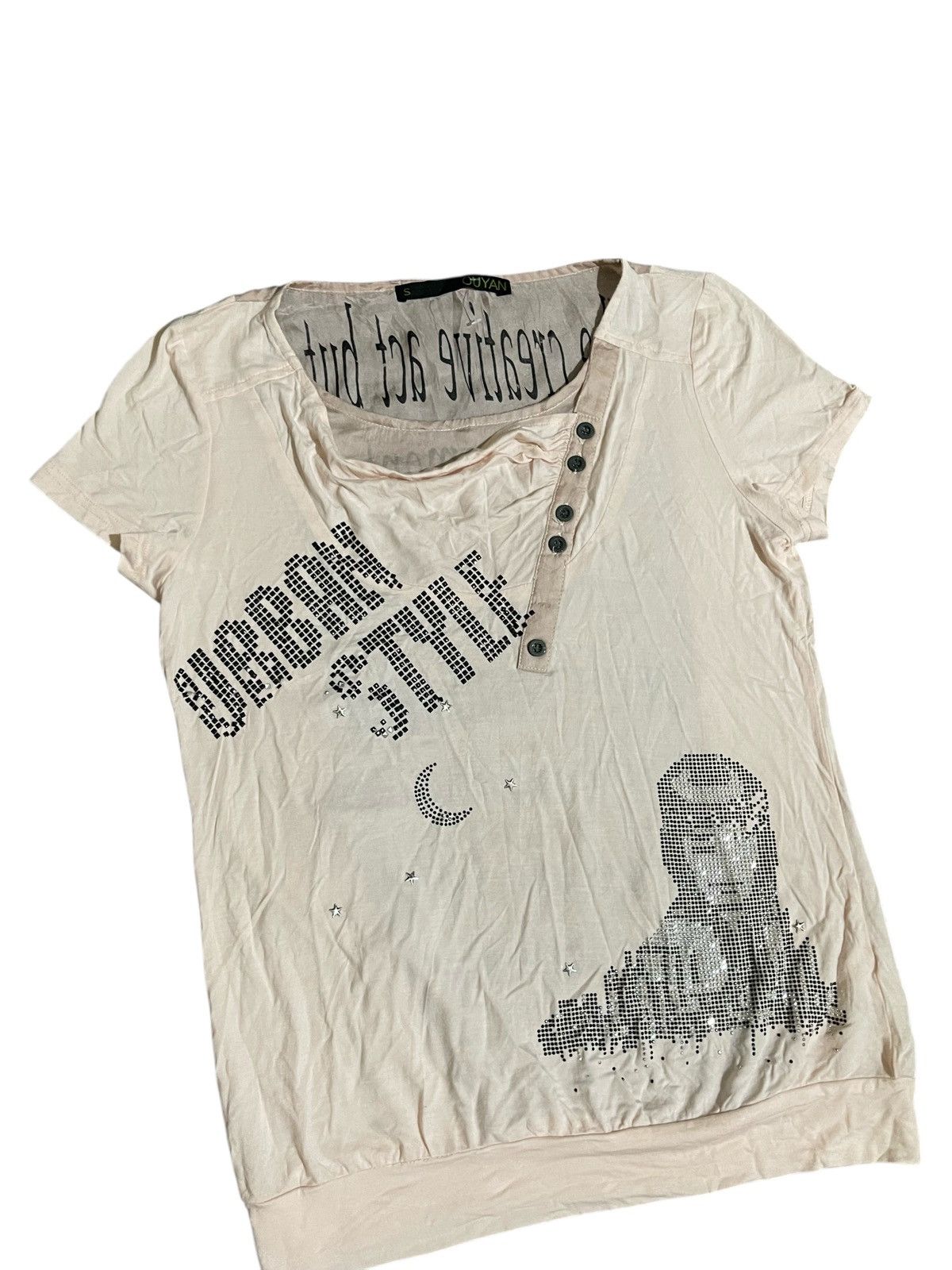 Japanese Brand Y2K Ouyan If Six Was Nine Style Poem T Shirt Size US S / EU 44-46 / 1 - 4 Thumbnail