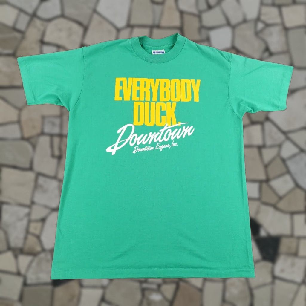 Hanes Vintage Oregon Shirt Mens Large Duck Downtown Eugene 90s Single Stitch Everybody Size US L / EU 52-54 / 3 - 1 Thumbnail