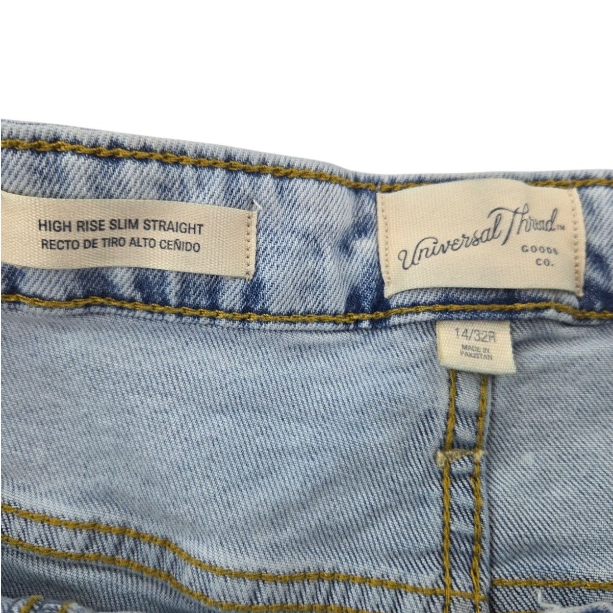 Other Universal Thread | High Rise, Slim Straight Jeans | 14/32R Size 36" / US 14 / IT 50 - 3 Thumbnail