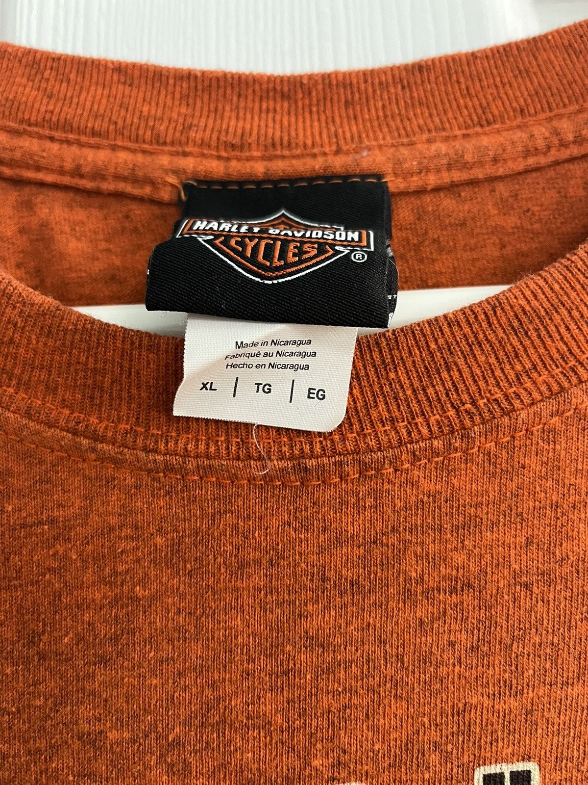 Harley Davidson Harley Davidson Miami Beach Florida Orange Tshirt Size US XL / EU 56 / 4 - 6 Thumbnail