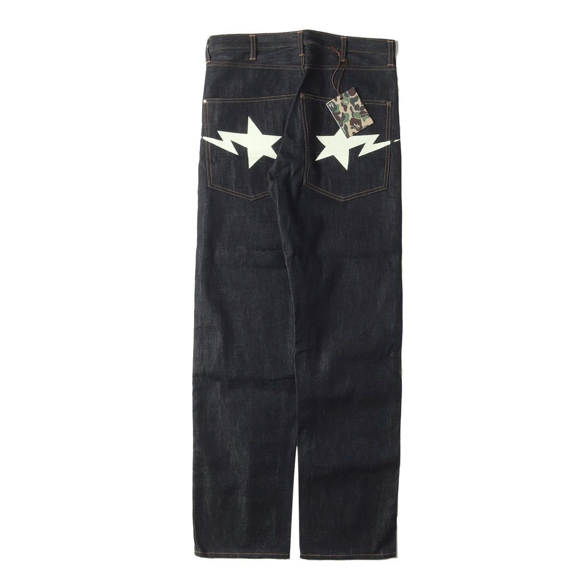 Bape × Nigo 00s A Bathing Ape STA Print Rigid Denim Pants (Deadstock) Size US 32 / EU 48 - 1 Thumbnail