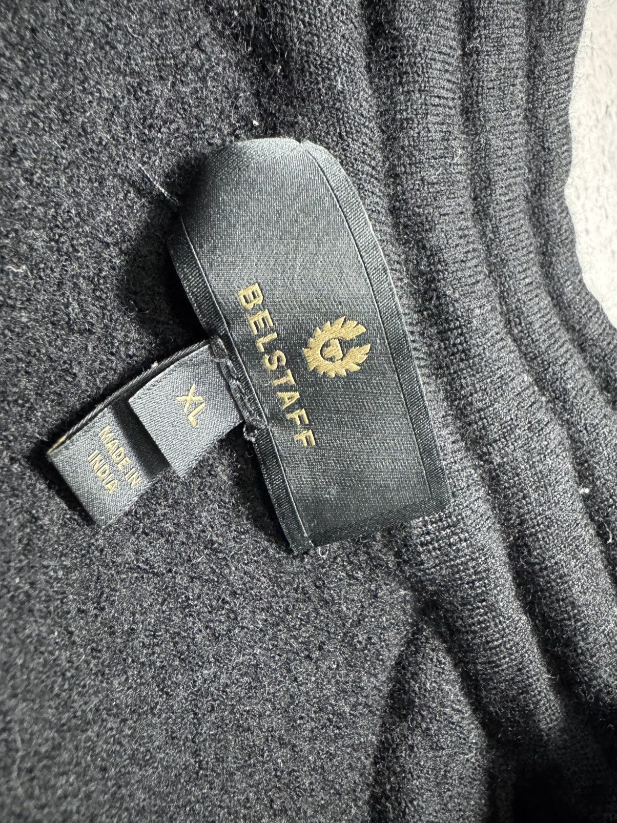 Belstaff Belstaff Women’s Wool Sweater 1/4 Zip Black Nylon Size XL Size XL / US 12-14 / IT 48-50 - 6 Thumbnail