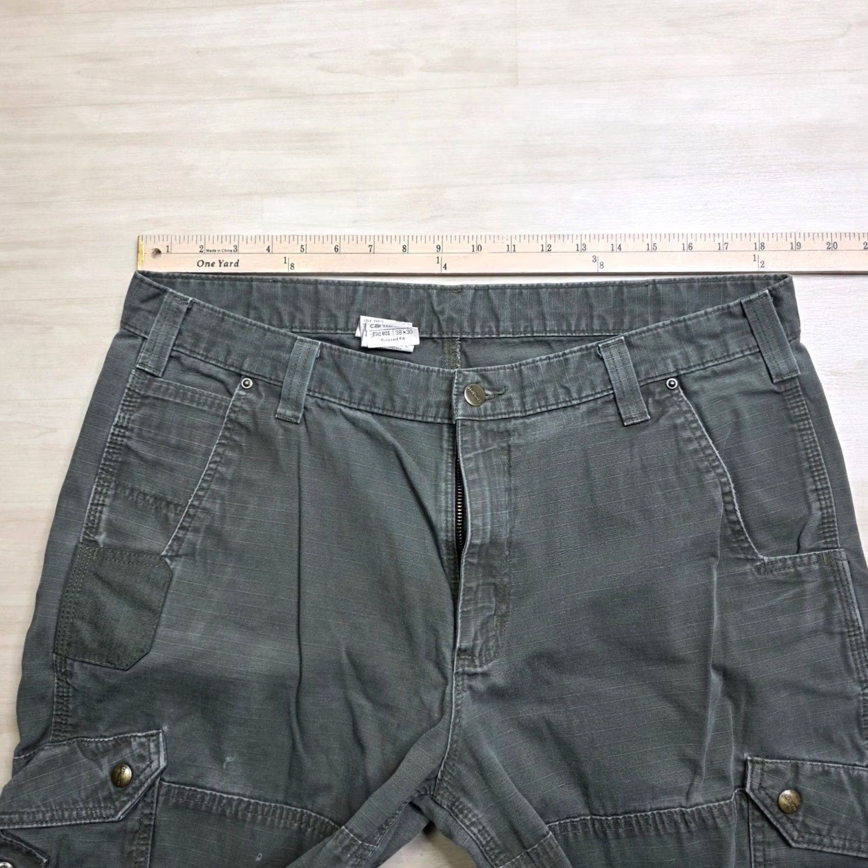 Carhartt Carhartt Pants Mens Relaxed Fit Ripstop Cargo Moss Green B342 MOS 38x30 Faded Size US 38 / EU 54 - 6 Thumbnail