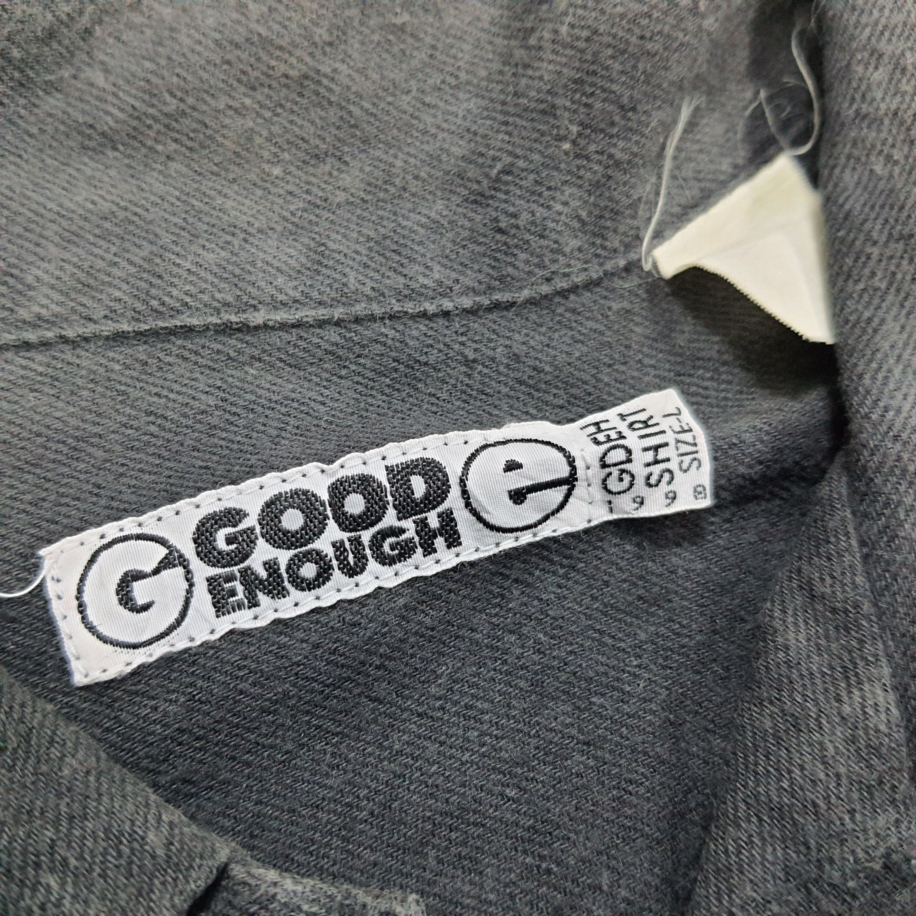 Good Enough × Japanese Brand × Vintage Vintage Good Enough Plain Long Sleeve Button Up Shirt Size US L / EU 52-54 / 3 - 5 Thumbnail