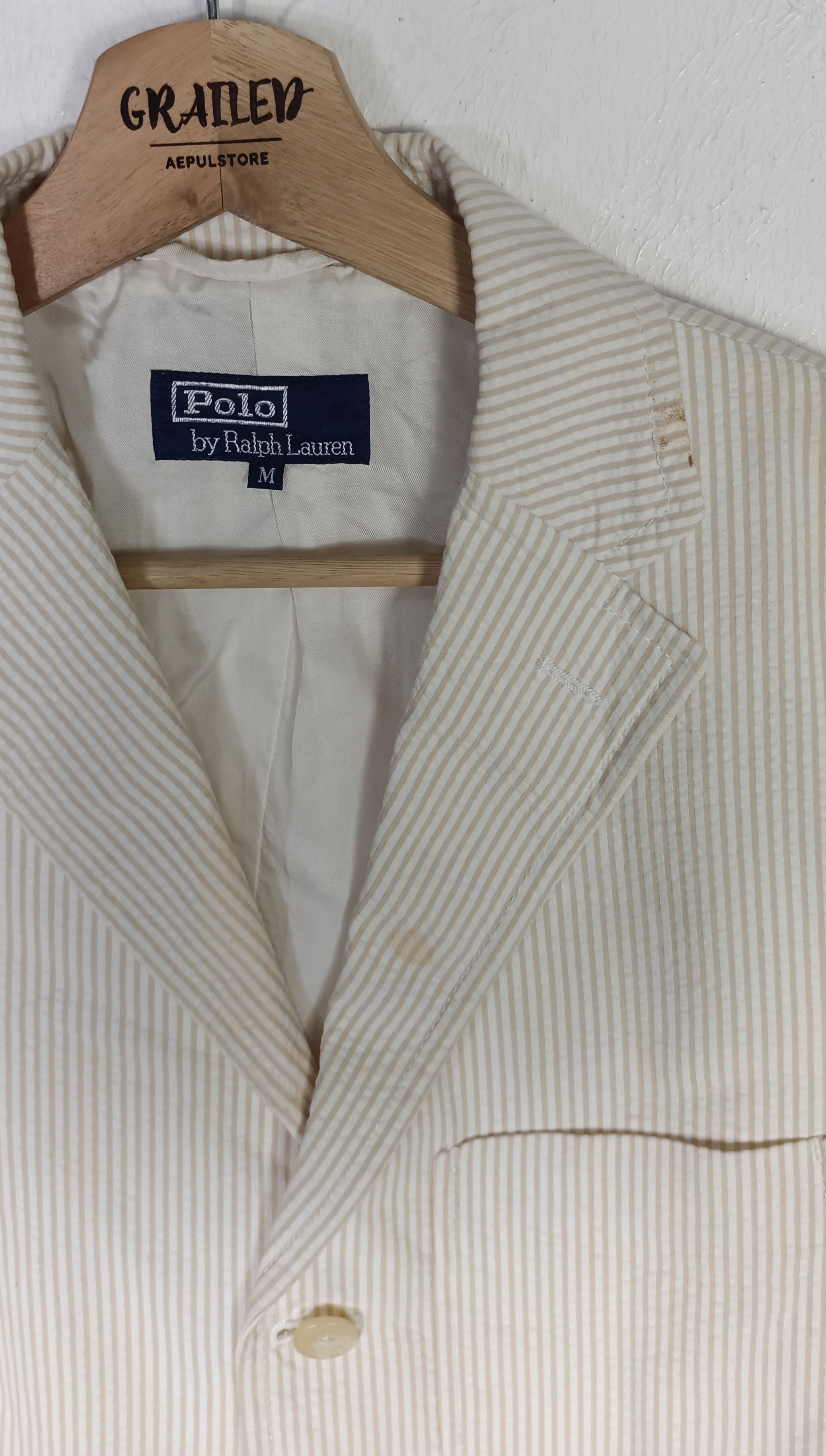 Polo Ralph Lauren 🔥Polo Ralph Lauren Hickory Stripe Blazer Size US M / EU 48-50 / 2 - 7 Thumbnail