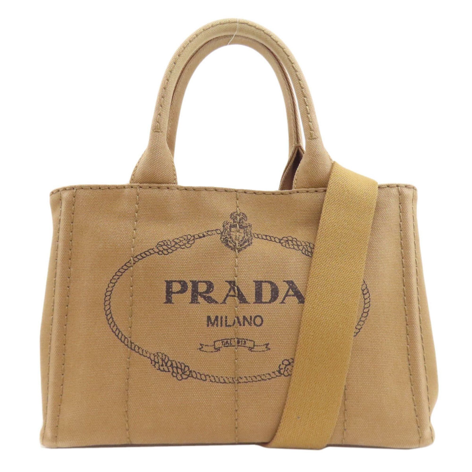 Prada Prada Canapa Mini 2-Way Handbag, Canvas, Women's Size ONE SIZE - 1 Thumbnail