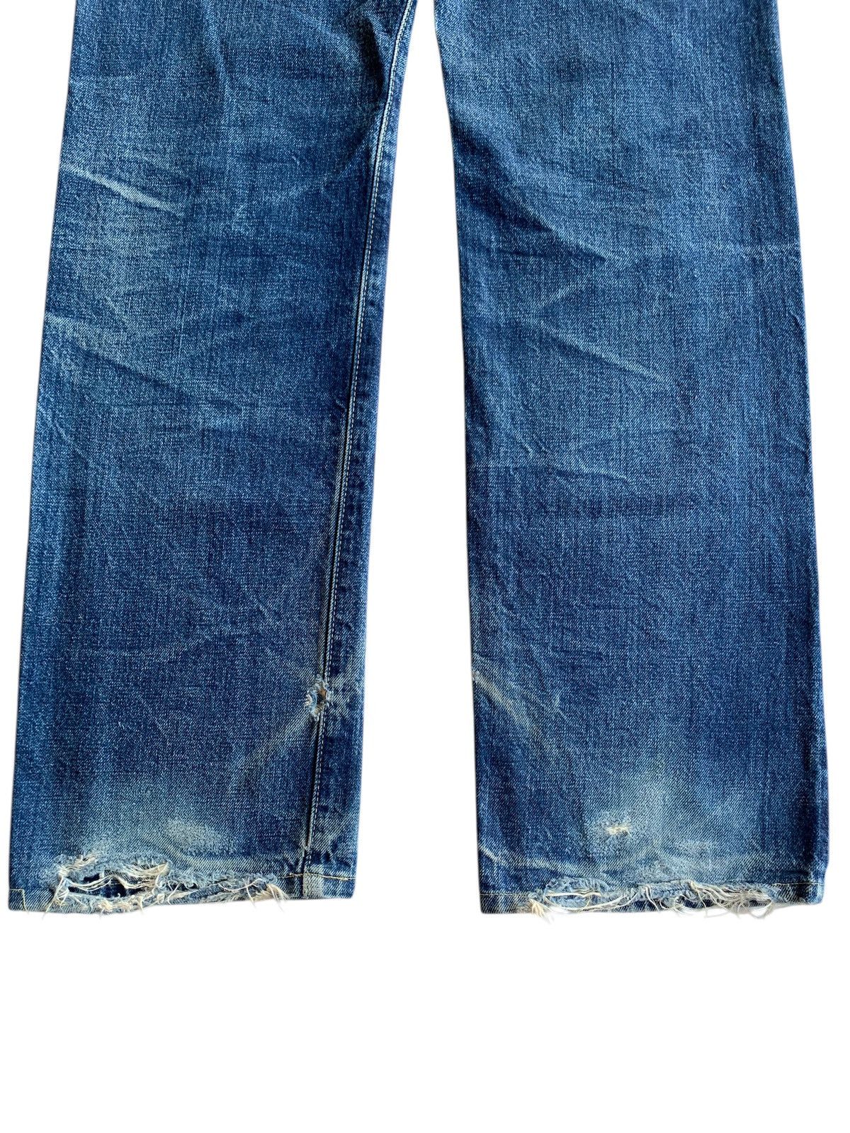 Sugar Cane VINTAGE SWING CHOP SELVEDGE FADED & RUSTY DISTRESSED DENIM Size US 29 - 9 Thumbnail
