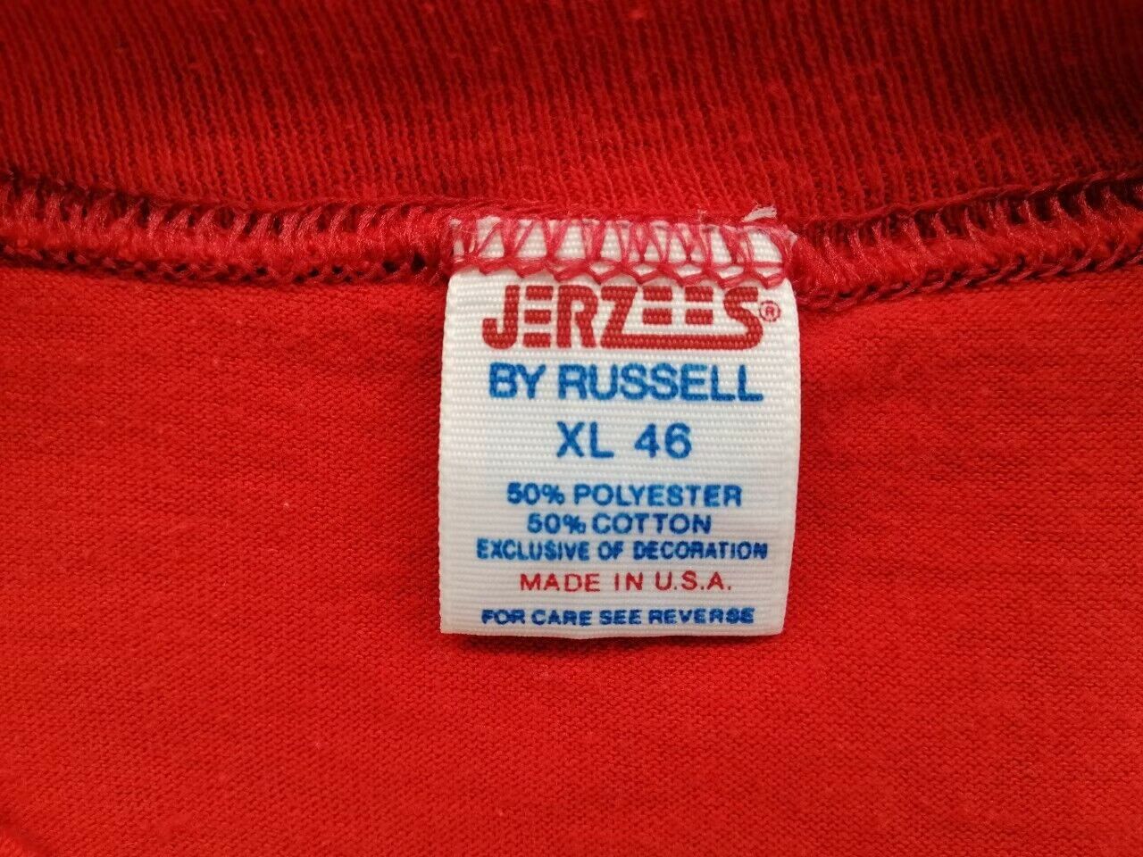 Jerzees 80s vintage mens t shirt sports high school Size US M / EU 48-50 / 2 - 4 Thumbnail