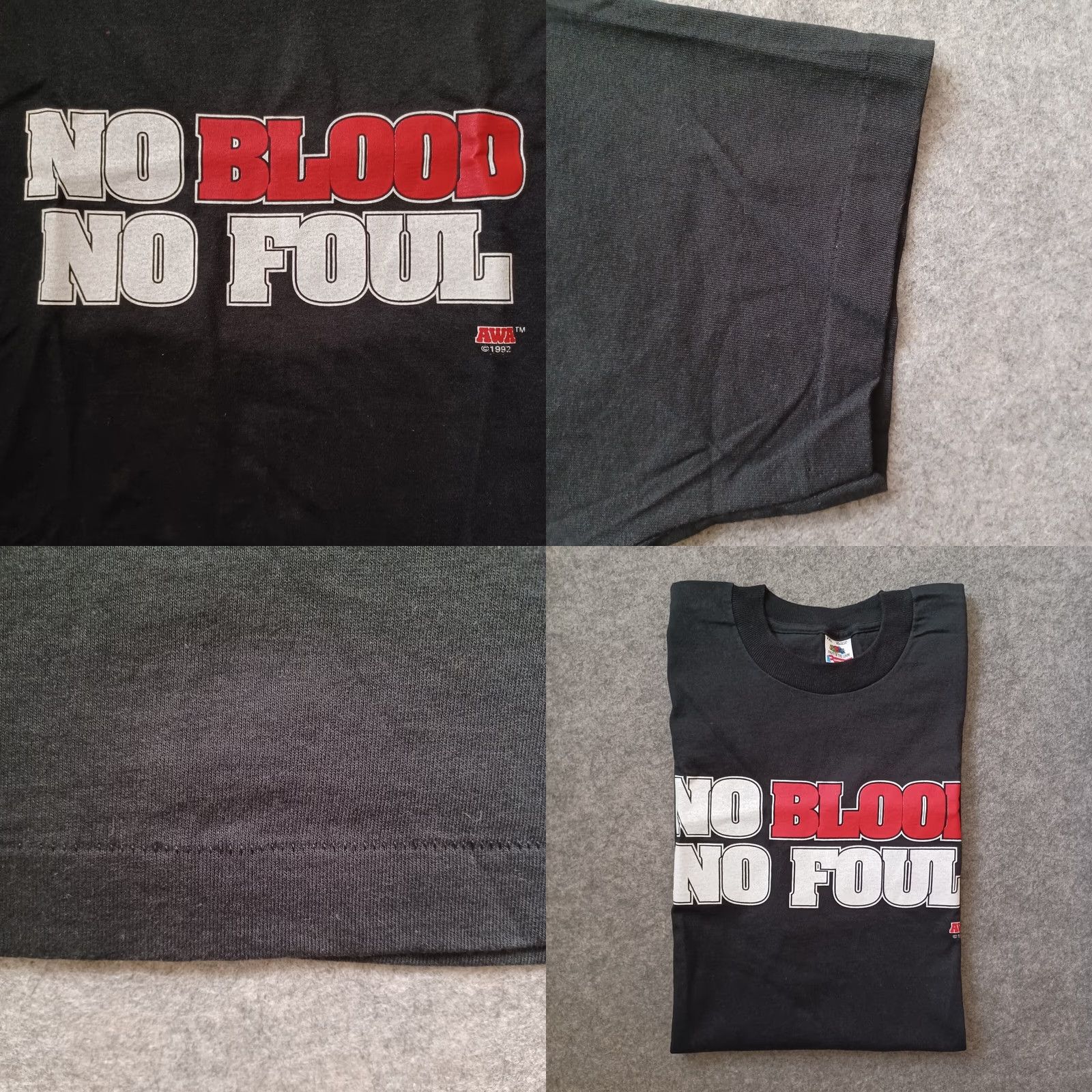 Fruit Of The Loom VINTAGE Fruit of the Loom Shirt Mens 2XL Black Graphic Print USA 90s Streetwear Short Sleeve Crew Neck Stitch USA Mens Size US XXL / EU 58 / 5 - 9 Thumbnail