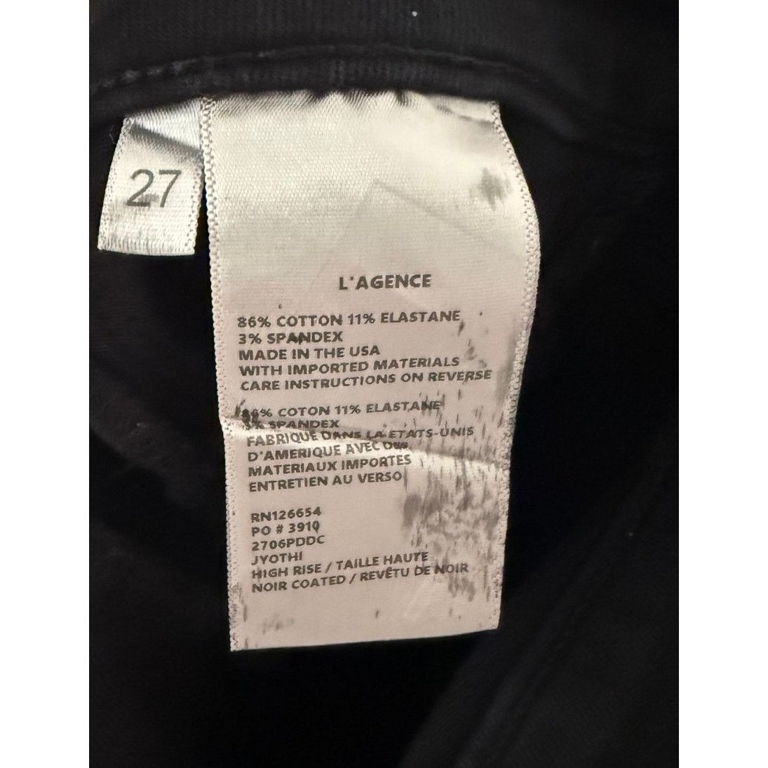 L'AGENCE L'AGENCE Jyothi High Rise Split Ankle Coated Jeans - 27 Size 27" / US 4 / IT 40 - 5 Thumbnail