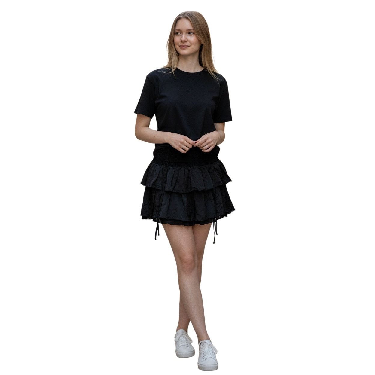The Unbranded Brand Avidlove Pleated Mini Skirt Lace High Waisted Ruffles. Sz XL Size 34" / US 12 / IT 48 - 2 Thumbnail