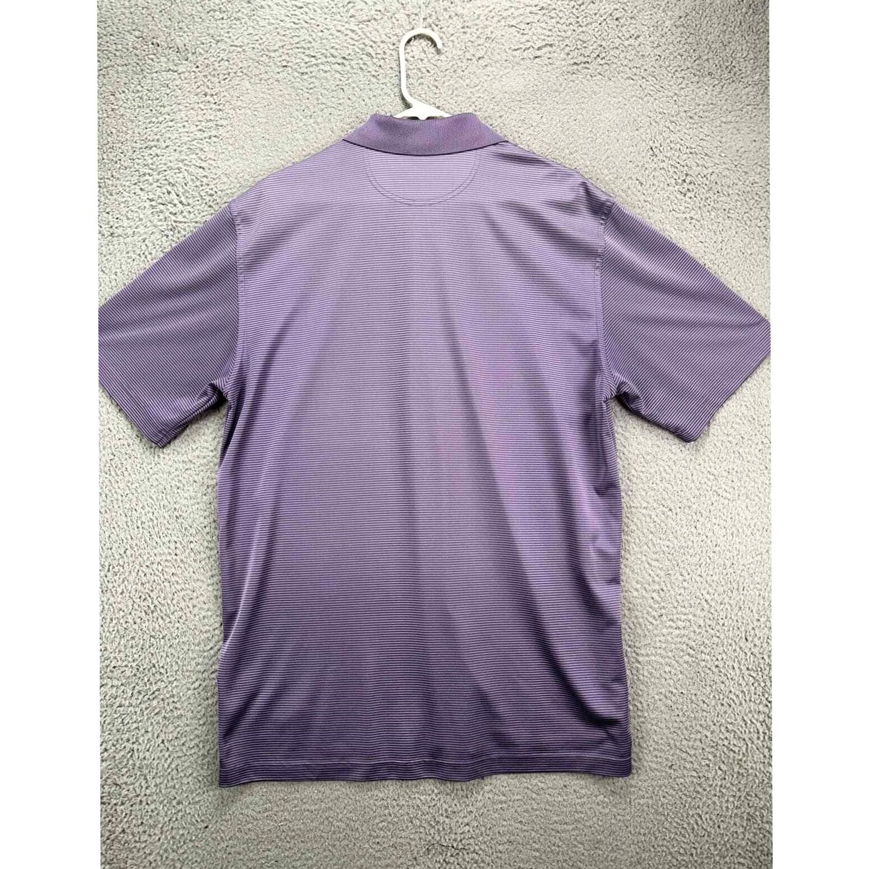 Vintage Greg Norman Golf Polo Shirt Mens Large Purple Play Dry Striped Rugby Size US L / EU 52-54 / 3 - 3 Thumbnail