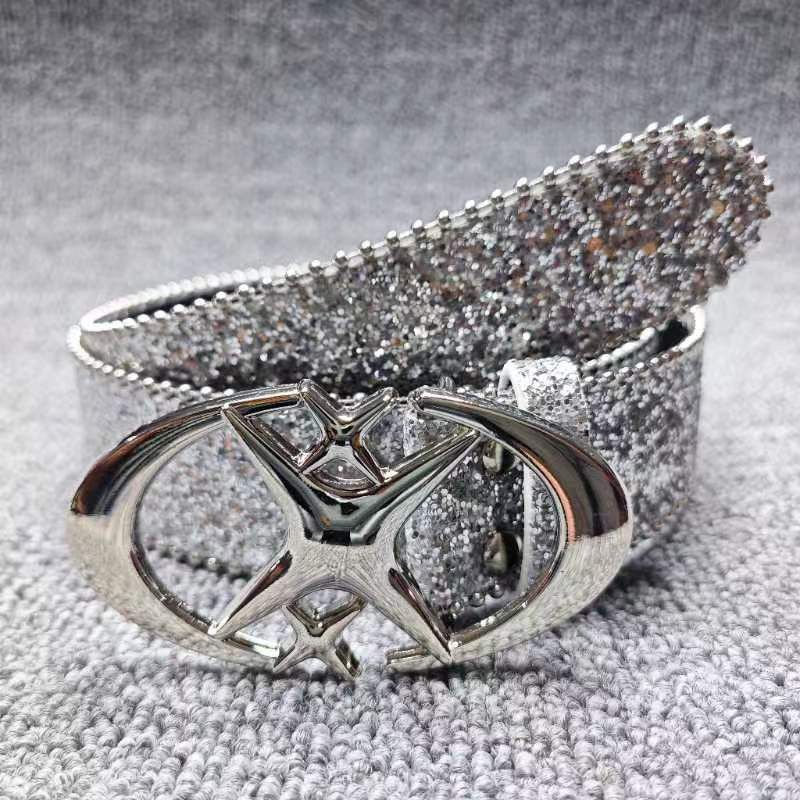Designer Crazy Vintage Belt Riveted Belts Menswear Accessories Size ONE SIZE - 1 Thumbnail