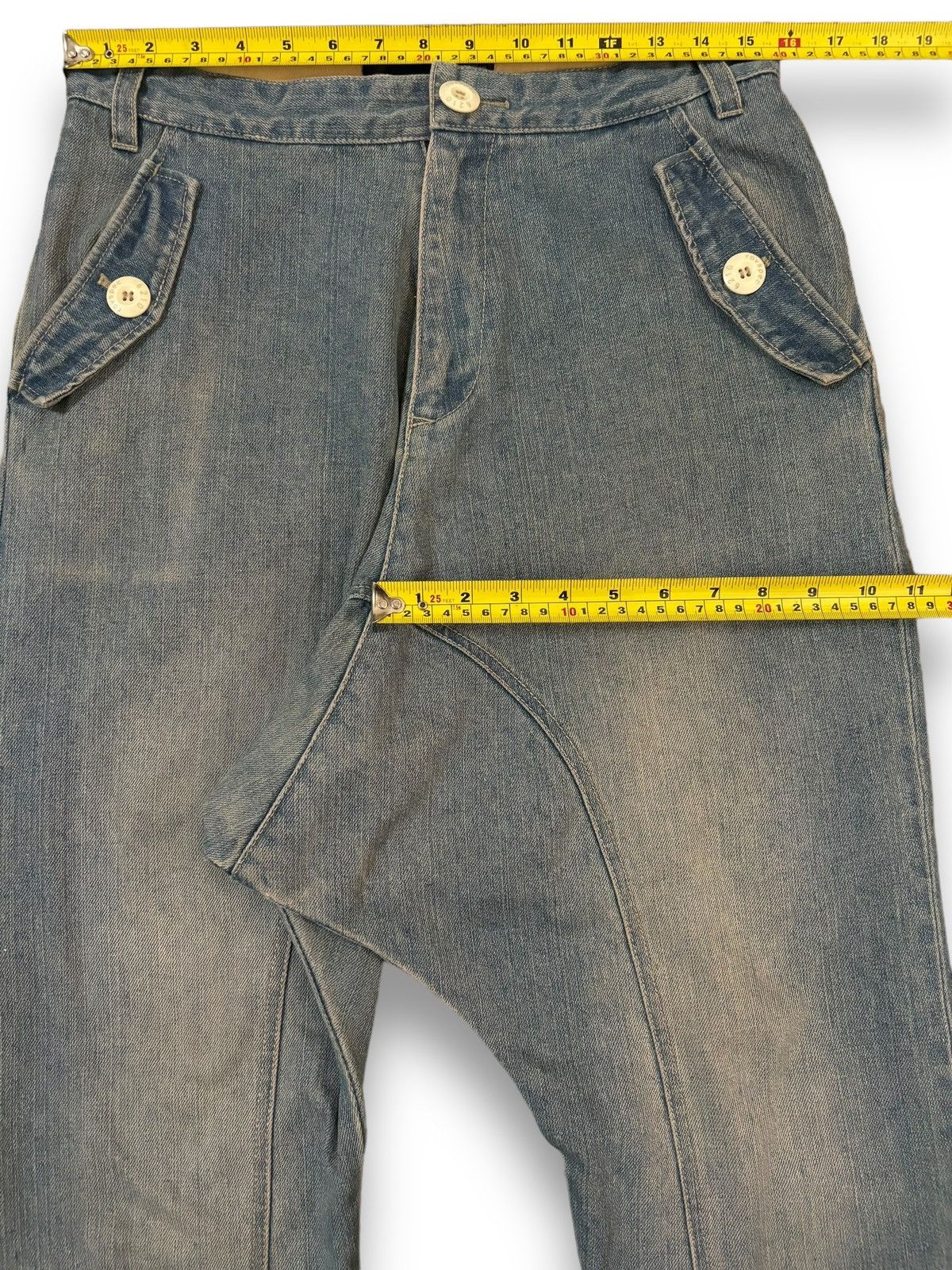 Other Y2K Japanese Rovtski Union Made Workwear Drop Crotch Jeans Size US 31 - 21 Thumbnail