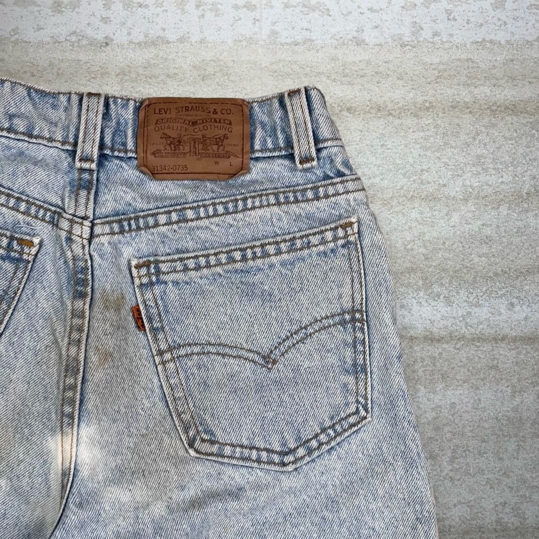 Levi's Vintage 90s Orange Tab Levis Jeans 34x38 Regular Light Wash Size 24" / US 00 / IT 34 - 3 Thumbnail