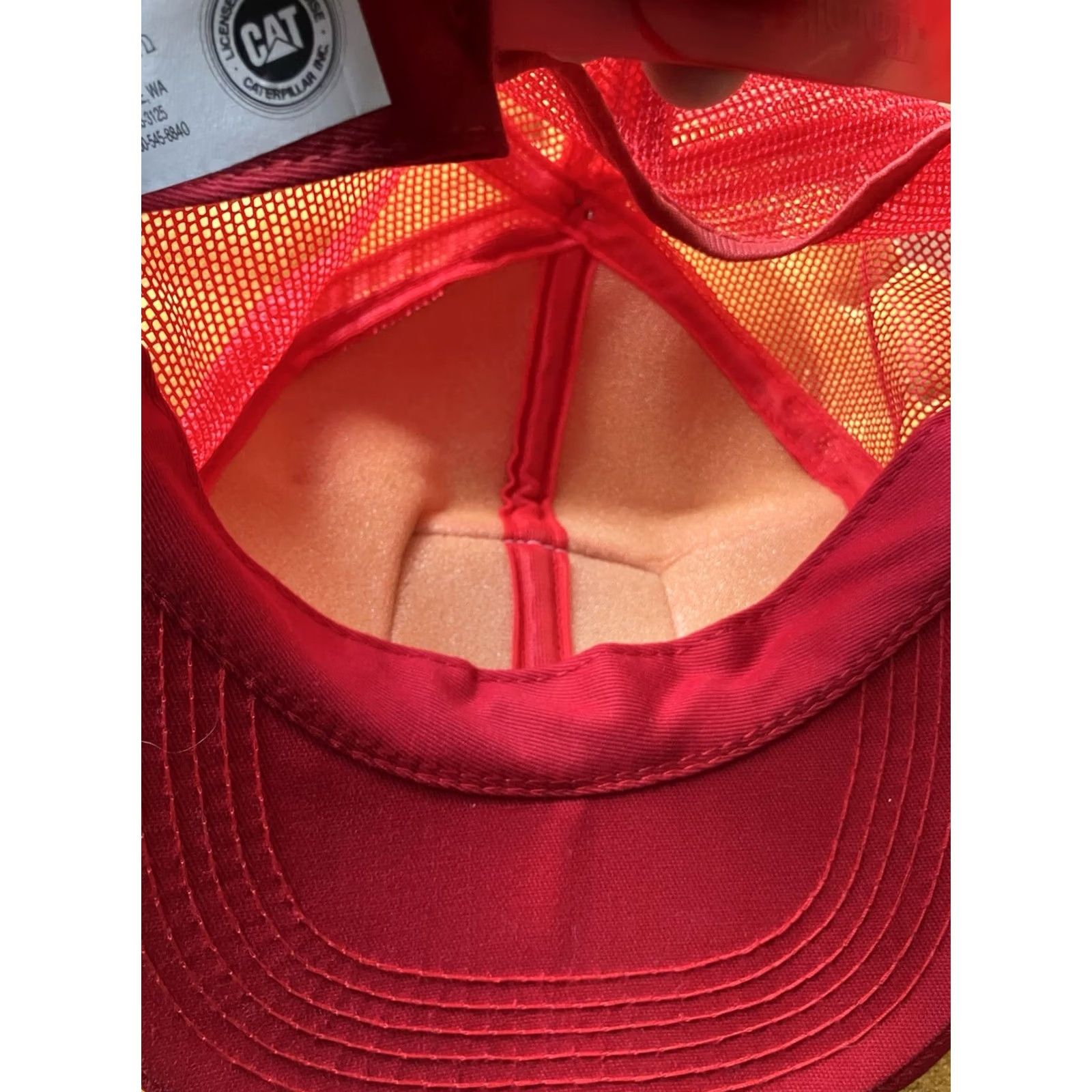 Vintage VINTAGE Tonkin "CAT" Hat Snapback Red Adjustable One Size Mens Hats Size ONE SIZE - 4 Thumbnail