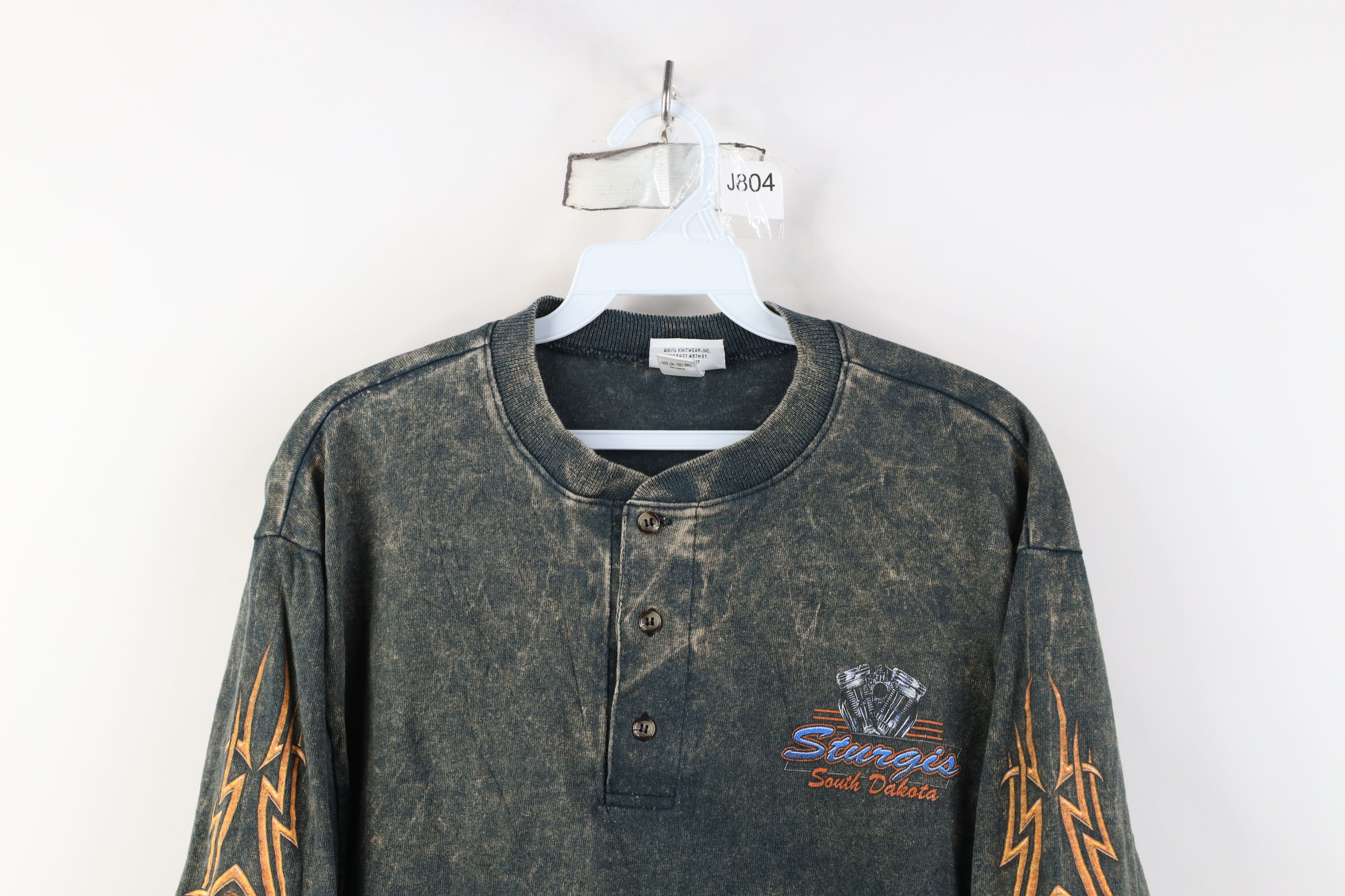 Vintage Vintage Y2K 2004 Sturgis Motorcycle Long Sleeve T-Shirt Size US M / EU 48-50 / 2 - 2 Thumbnail