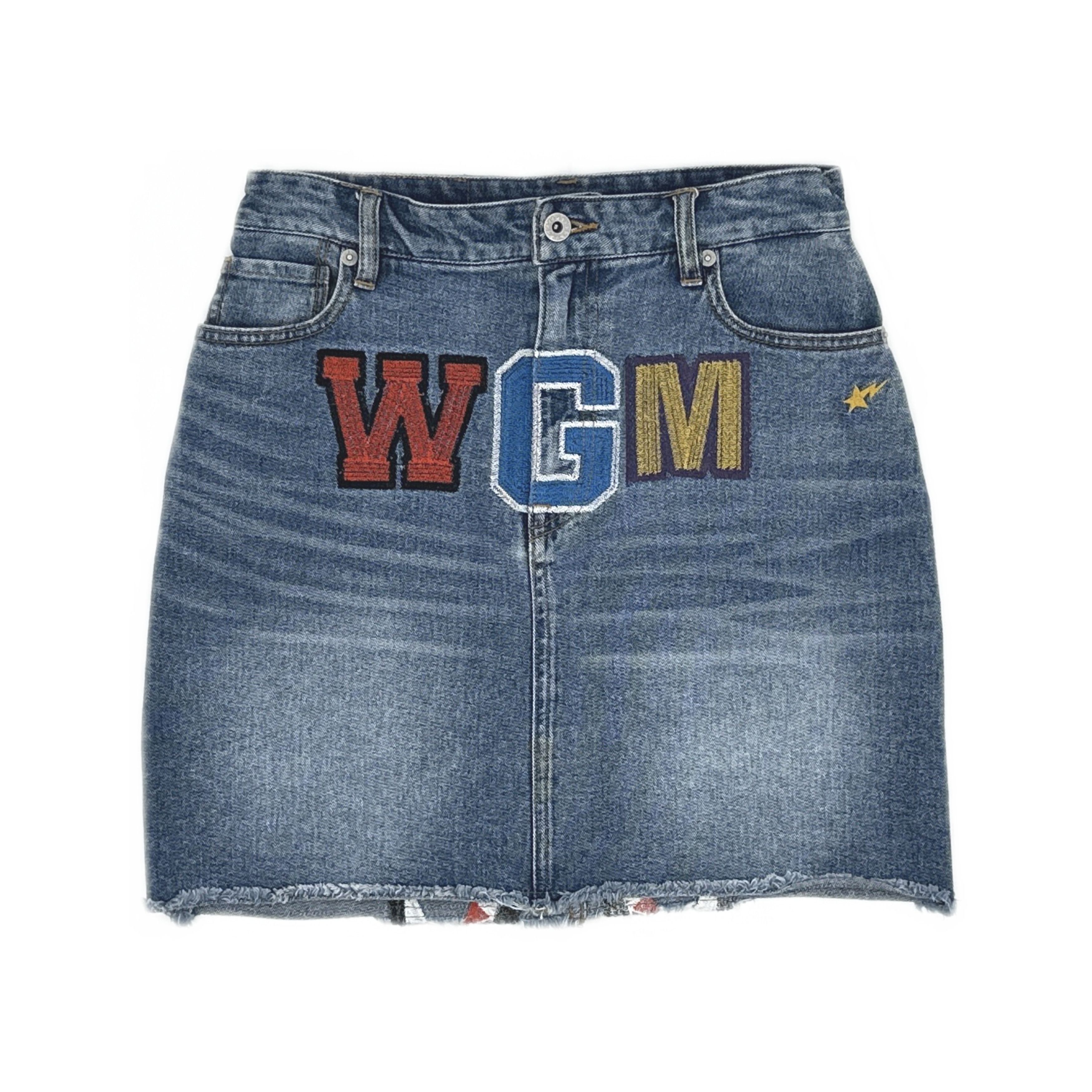 MM6 A Bathing Ape WGM Shark Denim Mini Skirt Size S Size 26" / US 2 / IT 38 - 1 Thumbnail
