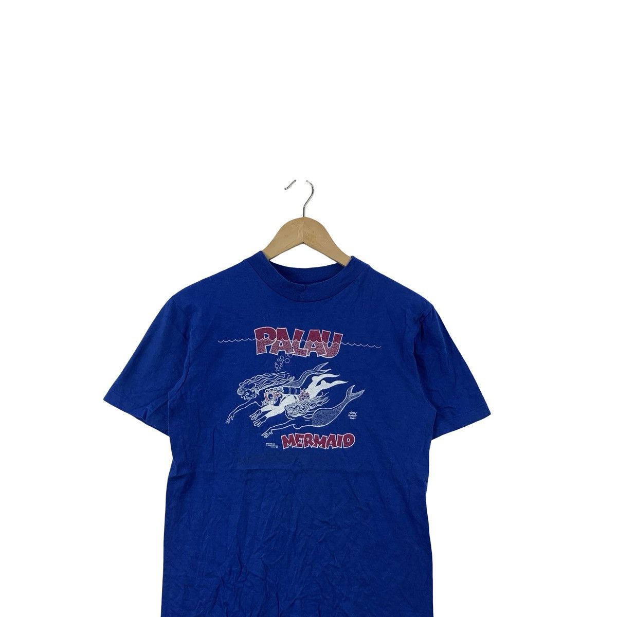 Vintage Vintage Palau Mermaid Graphic T-Shirt Ocean Theme Tourist Size US S / EU 44-46 / 1 - 2 Thumbnail