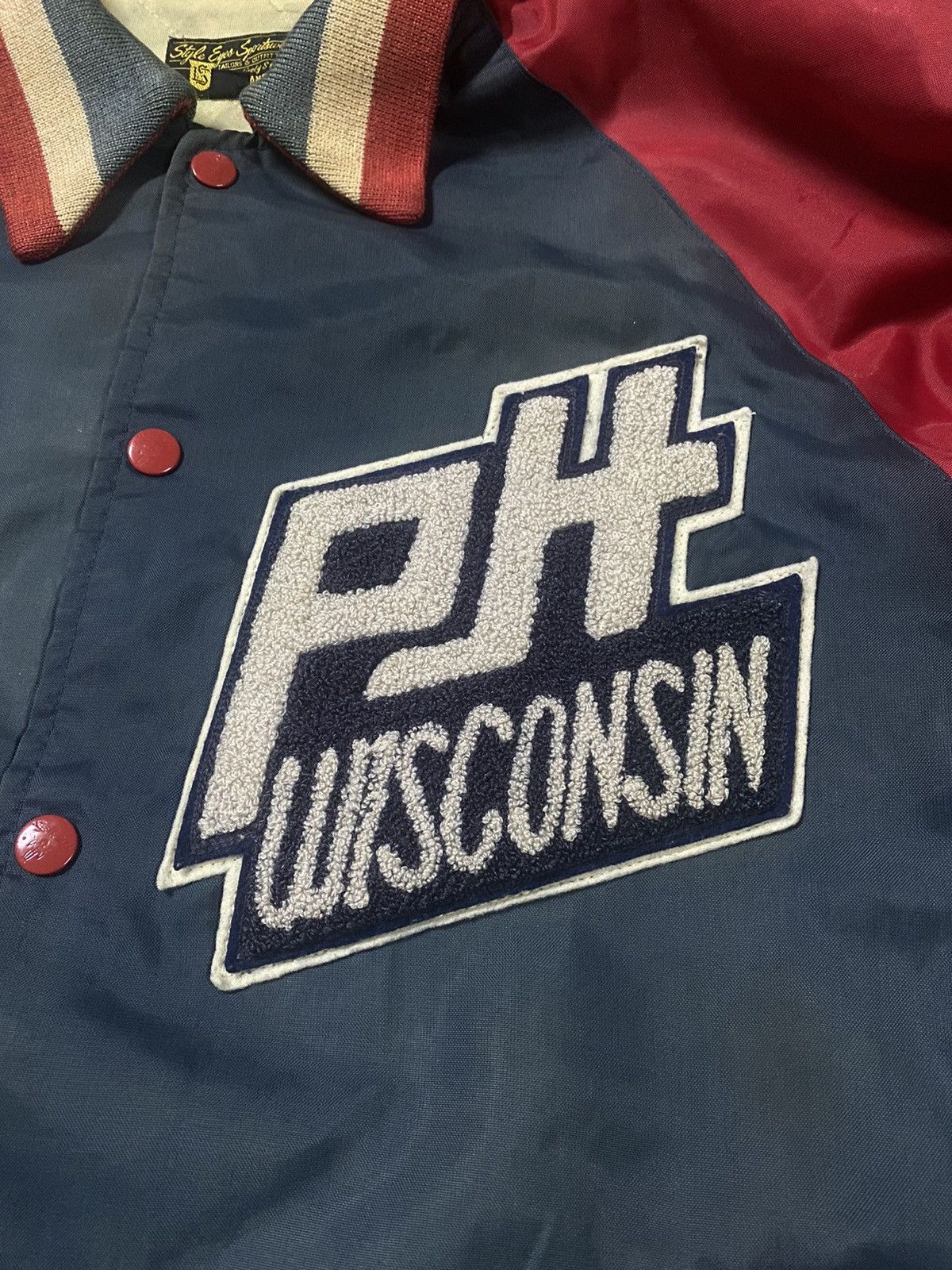 Sugar Cane Vtg Sugar Cane Style Eye wisconsin Embroidery Varsity Jacket Size US XL / EU 56 / 4 - 13 Thumbnail